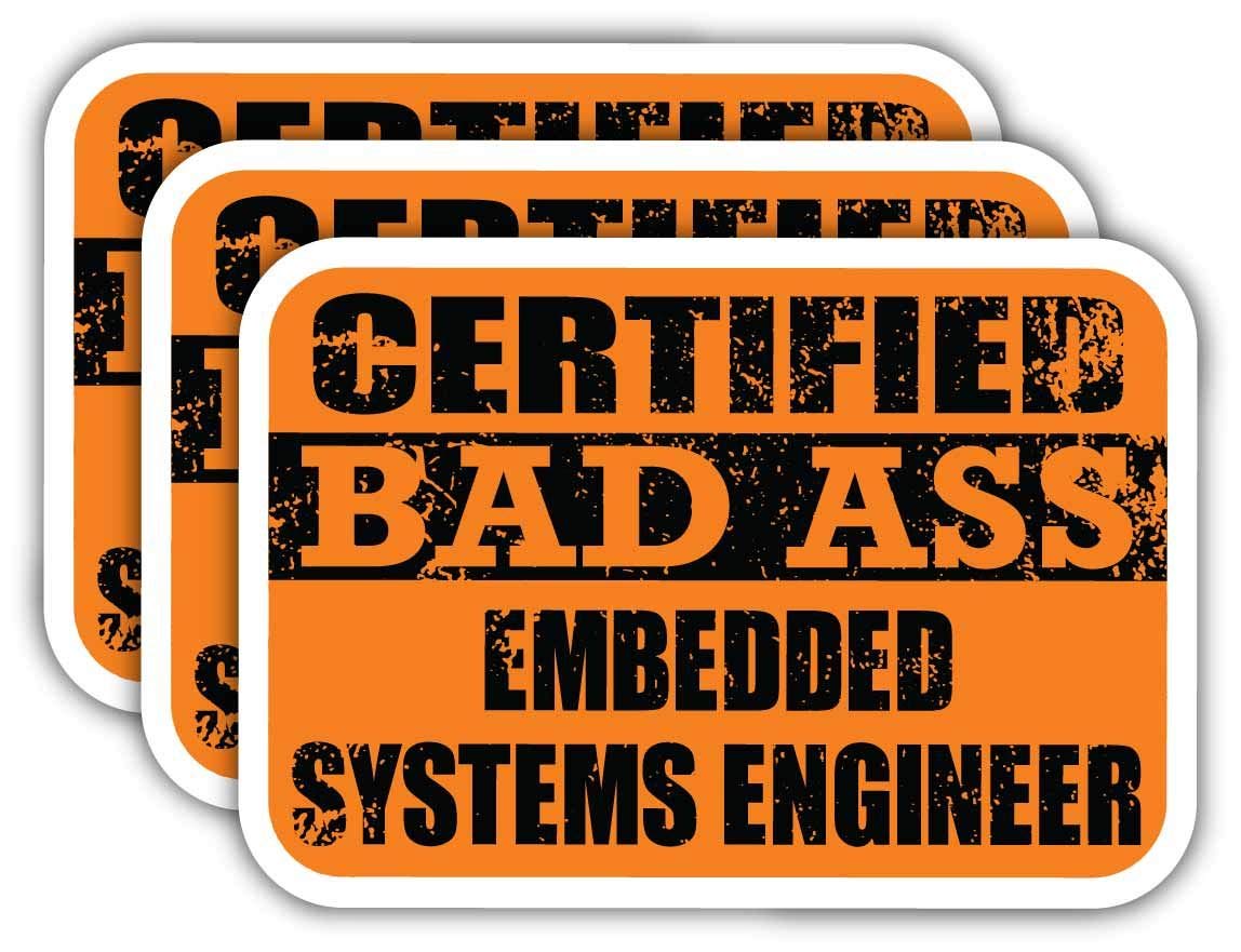 Certified Embedded Systems Engineer Stickers - 3M Vinyl Decal for Laptops & Cars - Perfect Tech Gift