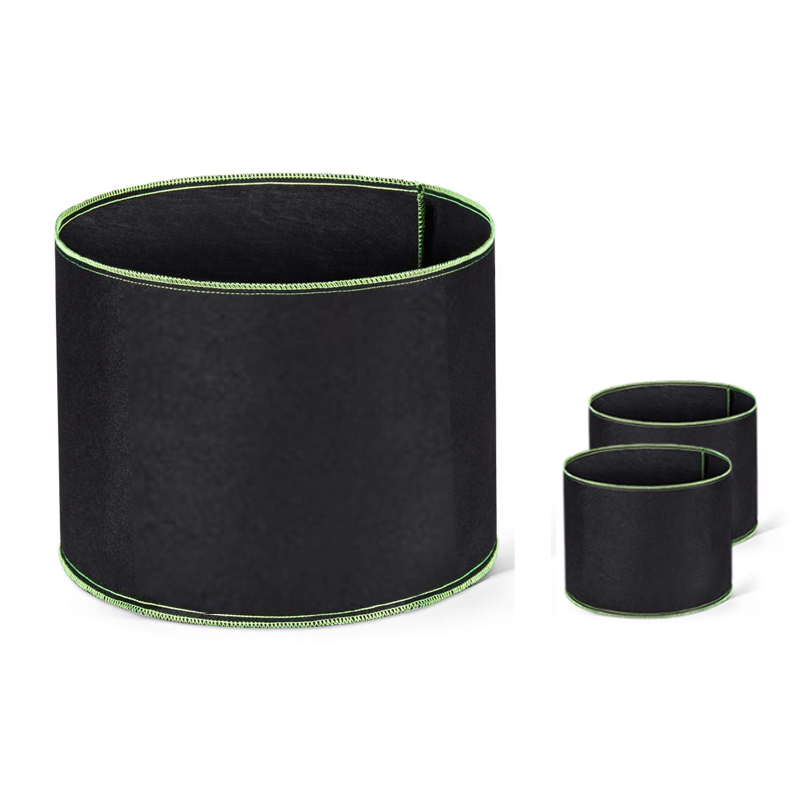 3-Pack 7 Gallon Plant Grow Bags - Thick Aeration Non-Woven Fabric Pots for Flowers, Vegetables & Plants - Durable Garden Containers (Black) - Perfect for Indoor/Outdoor Gardening, Balcony Planting & Urban Farming