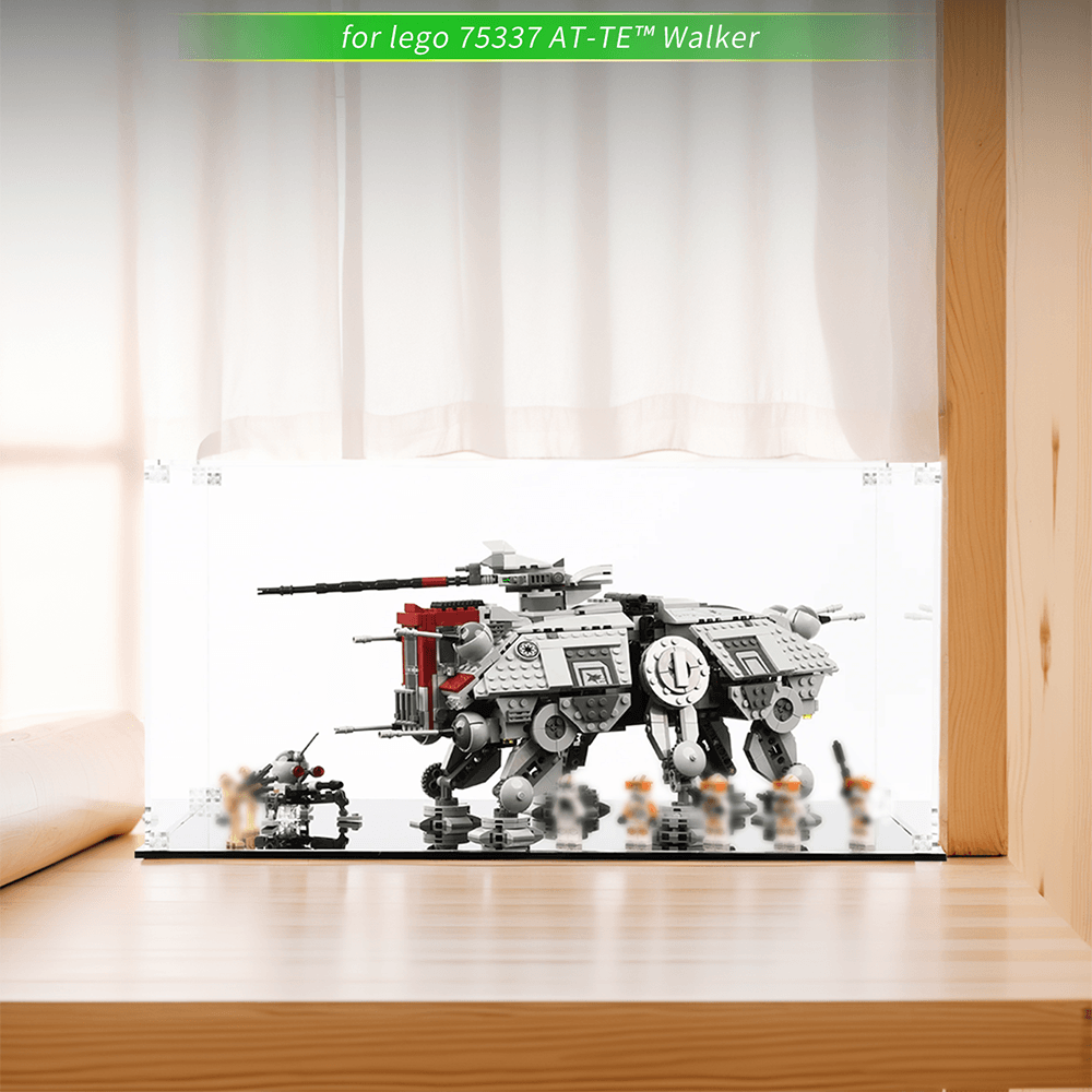 LEGO 75337 Star Wars AT-TE Walker Display Case - Clear Acrylic Showcase for Collectible LEGO Sets - Perfect for Home Decor, Office Display & Gift Giving