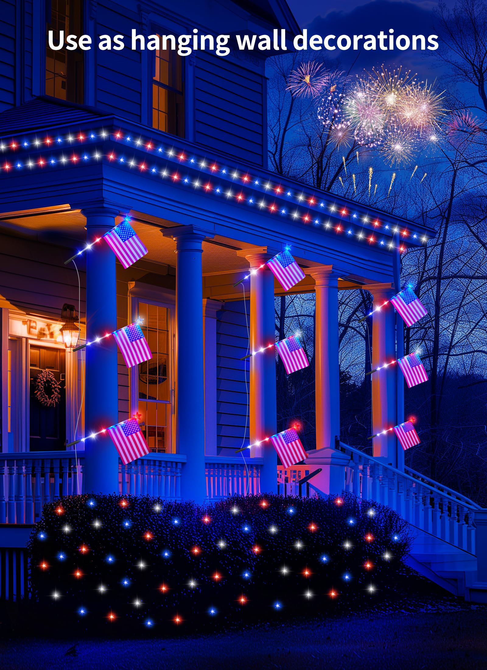 Brightown Patriotic Outdoor Lights - 6 Red White and Blue Flag Pathway Lights for 4th of July, Memorial Day & Independence Day Decorations | Perfect for Garden, Yard, Lawn & Outdoor Patriotic Celebrations