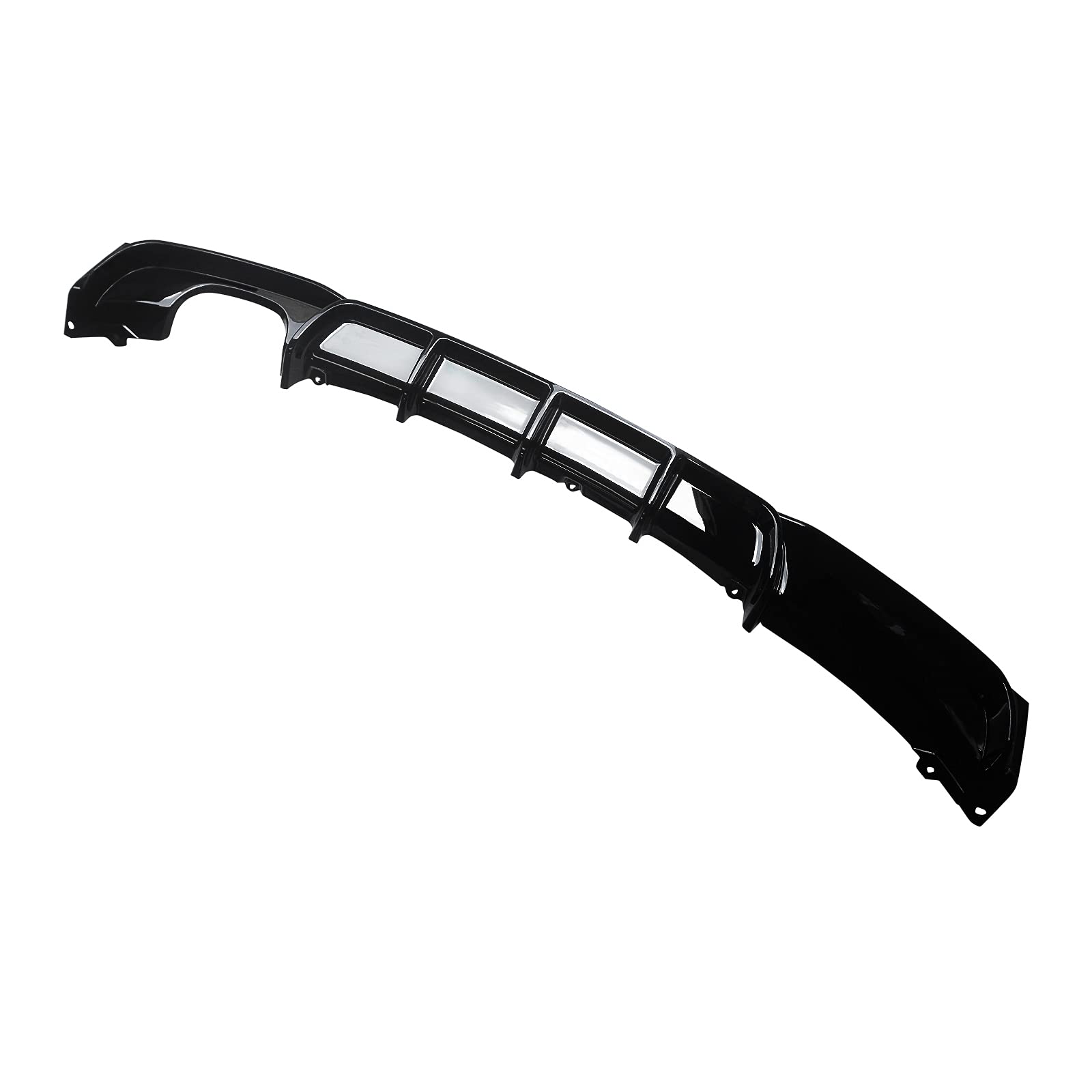 NINTE Gloss Black Rear Diffuser for 2012-2018 BMW 3 Series F30 F31 M Sport Bumper - Left Single Exhaust Bumper Lip | Enhances Sporty Look & Aerodynamics