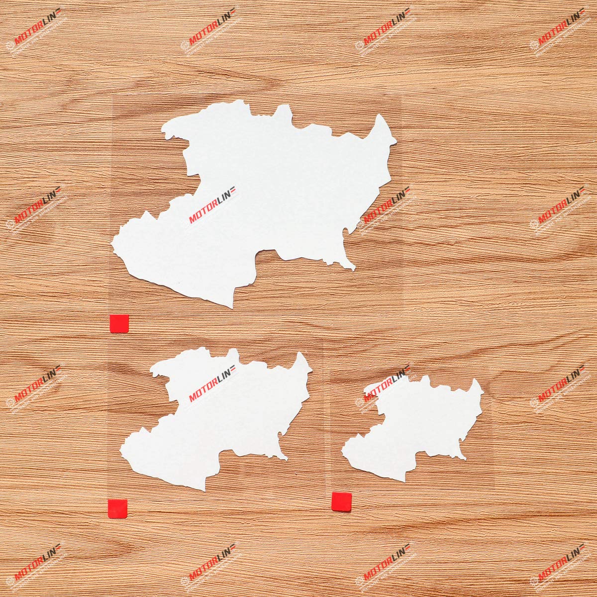 Michoacan Mexico State Map Outline Vinyl Decal Sticker Set - 3 Pack (3