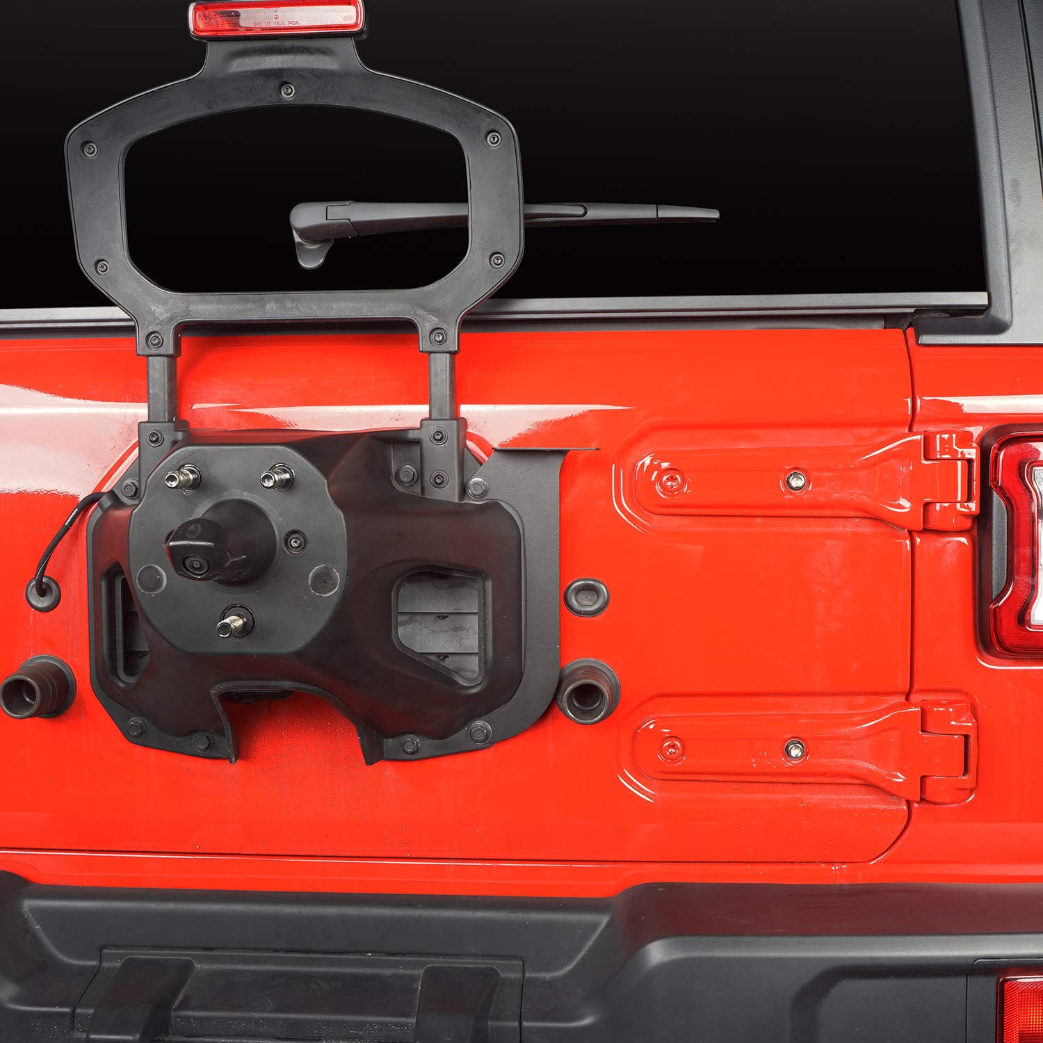 Hooke Road Wrangler JL CB Antenna Spare Tire Mount Bracket - Compatible with Jeep Wrangler JL 2018-2025 Models | Heavy Duty Off-Road Accessory for Jeep Enthusiasts & Overlanding Adventures