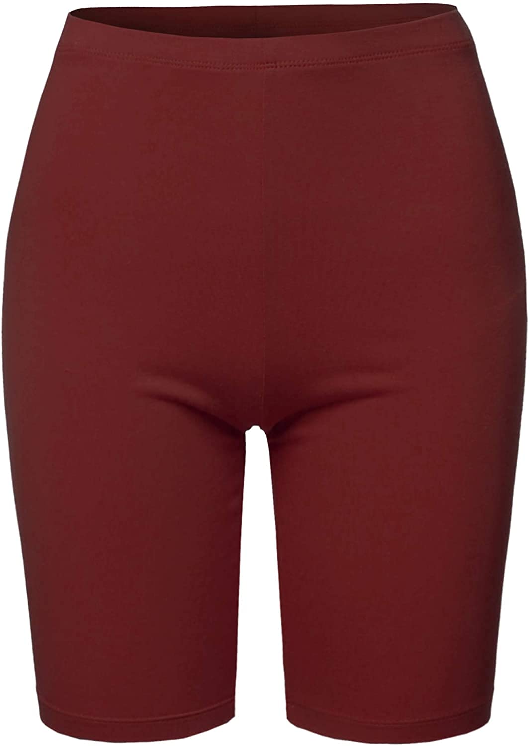 JYB CO Women's High Waist Yoga Biker Shorts - Mid Thigh Workout Running Cotton Shorts for Yoga, Gym, Cycling & Lounge Wear - Comfortable Stretchy Activewear