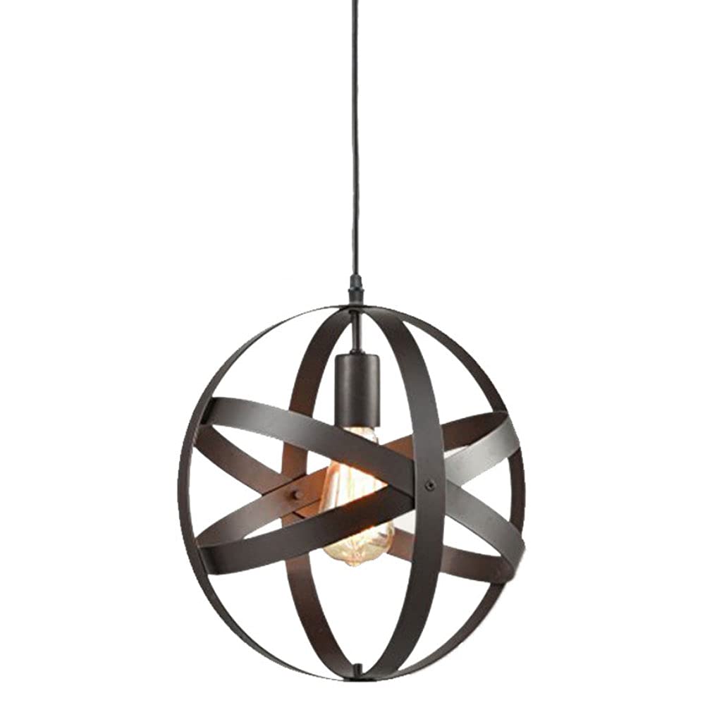 Modern LED Chandelier - Black Round Iron Pendant Light with Nordic Industrial Style for Ceiling - Elegant Dining Room & Living Room Lighting Fixture - Perfect for Home Decor, Restaurants and Office Spaces