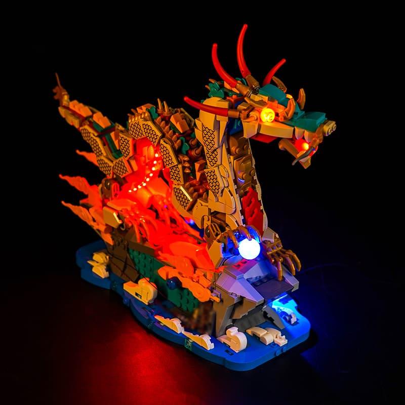 LEGO Auspicious Dragon 80112 Light Kit - DIY Lighting Set for LEGO Models | Perfect for Home Decoration, Gift Giving & Display