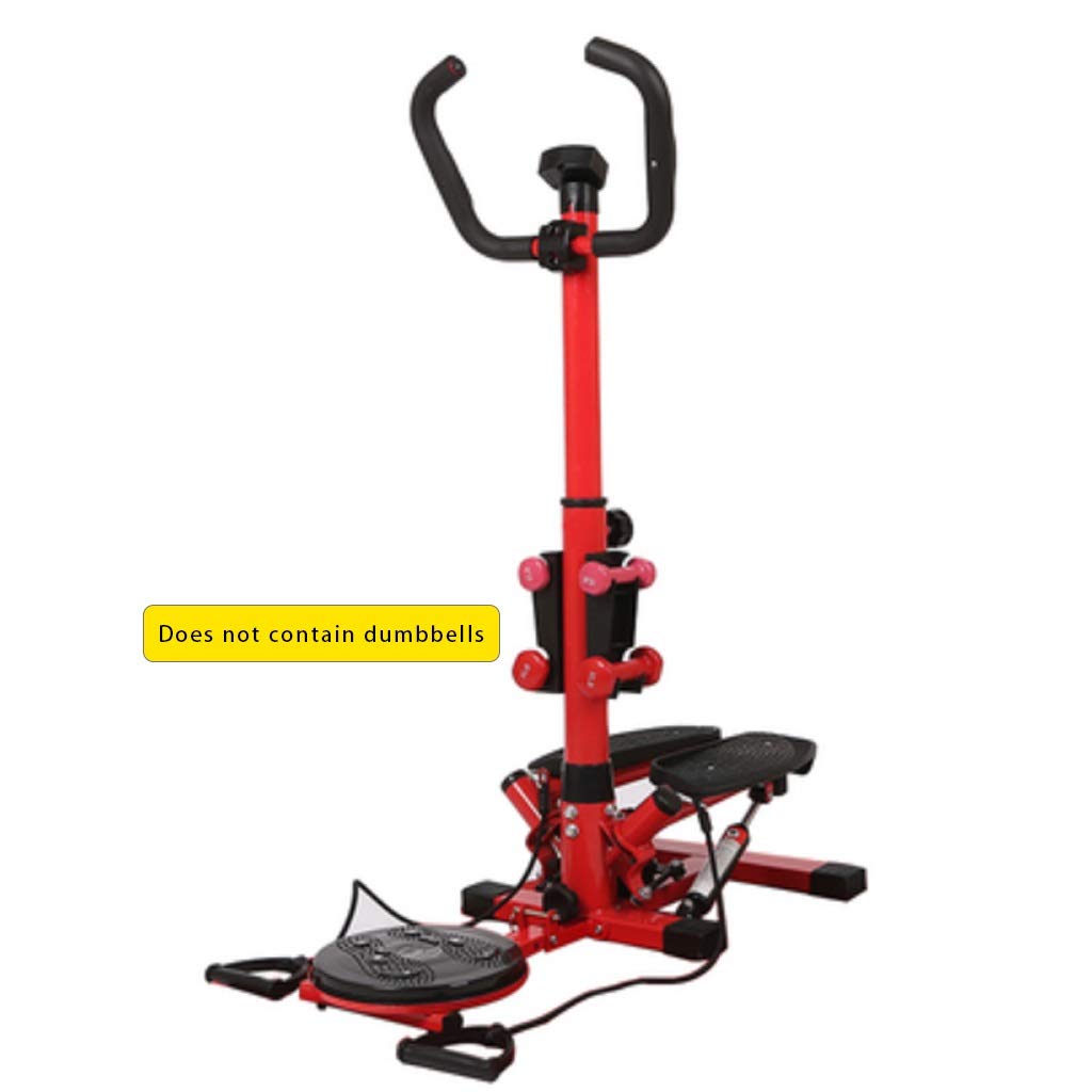 Multi-Function Home Stepper Machine with Armrests - Red Elliptical Trainer for Indoor Cardio & Full-Body Workout (41×39.5×120cm) - Perfect for Home Gym, Office Exercise & Low-Impact Aerobic Fitness