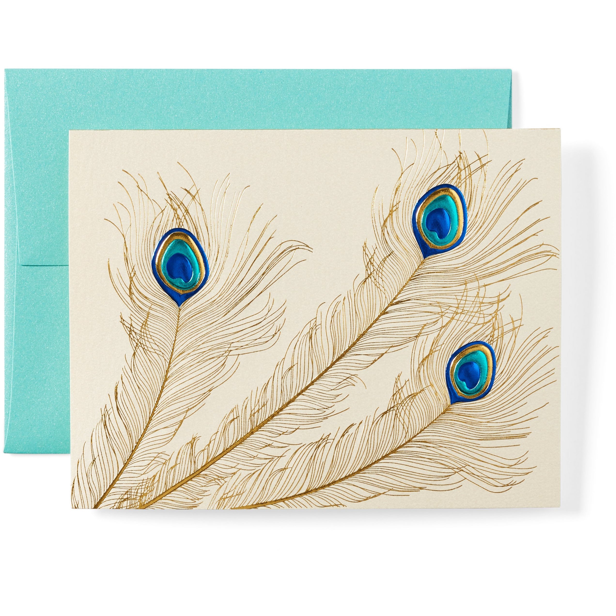 Peacock Trio Note Cards - Set of 6 Blank Greeting Cards with Envelopes | Perfect for Thank You Notes, Birthday Wishes & Special Occasions
