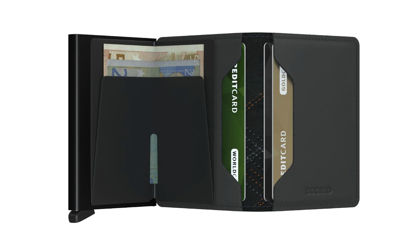 SECRID RFID Mini Wallet with Stitch Design - Slim & Secure Card Holder for Travel, Business & Everyday Use