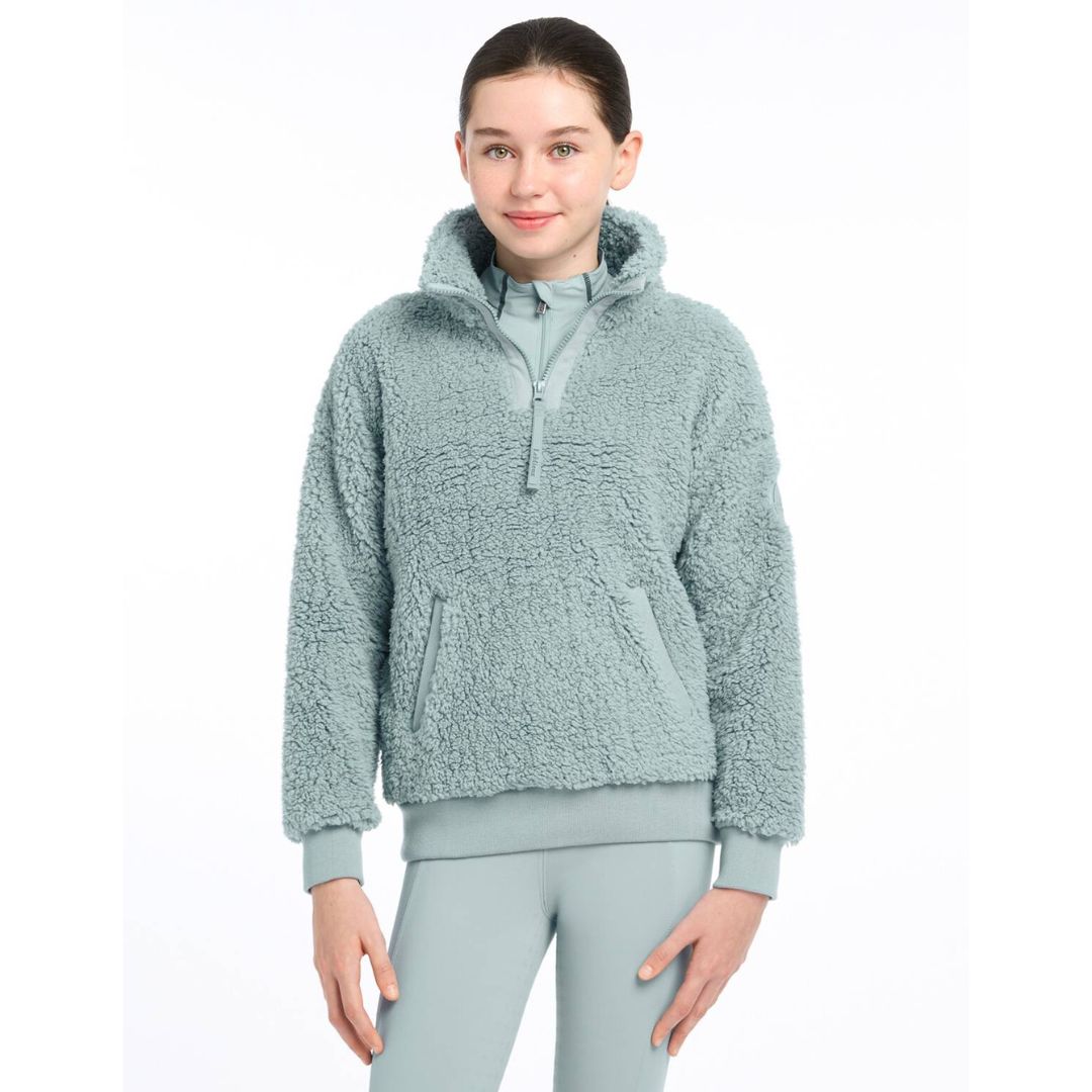 LeMieux Young Rider Tia Teddy Fleece Jacket - Soft & Warm Equestrian Riding Coat for Girls - Perfect for Horseback Riding, Training, and Outdoor Activities