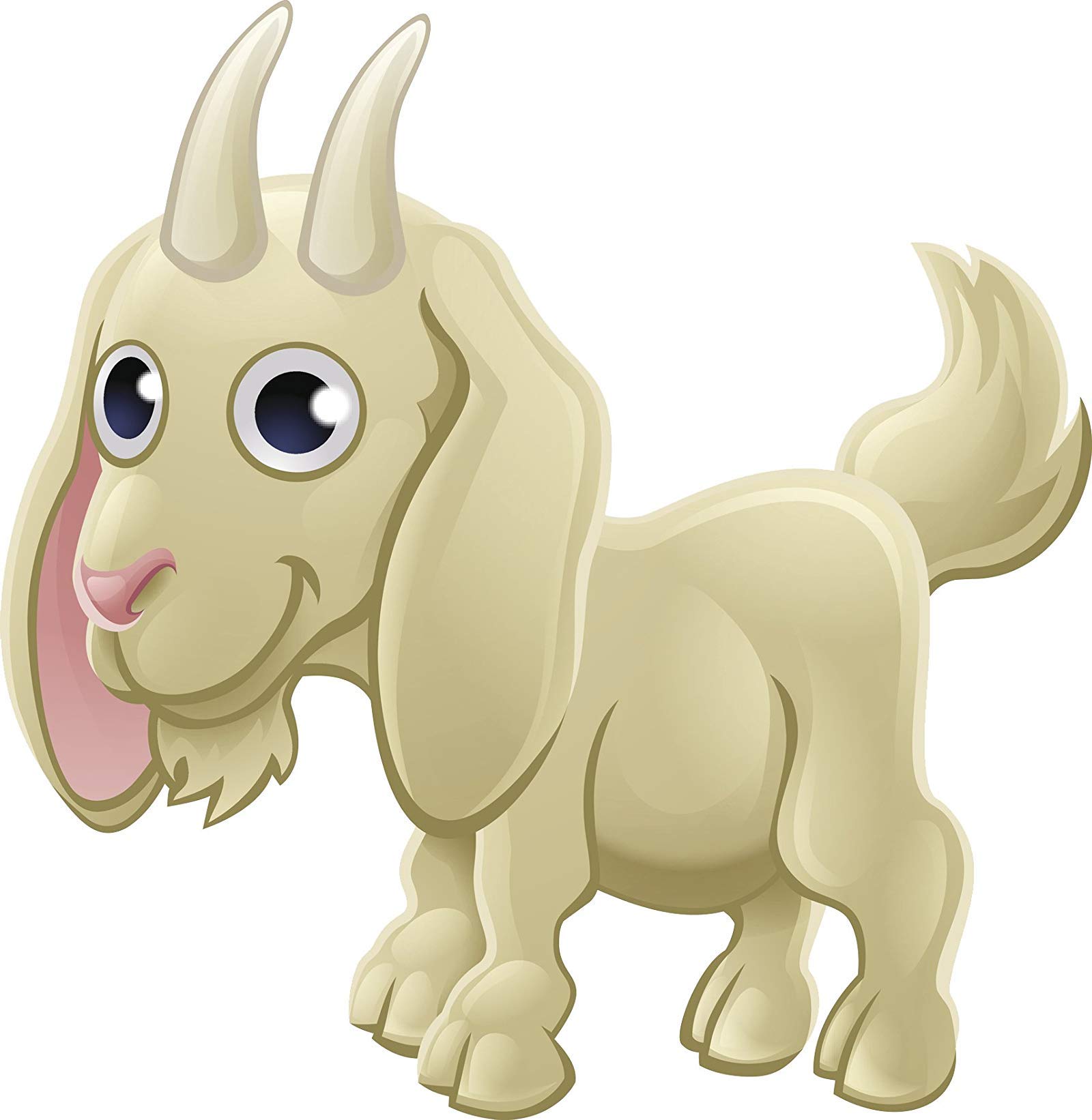 EW Designs Beige Baby Goat Ram Cartoon Vinyl Magnet - 4