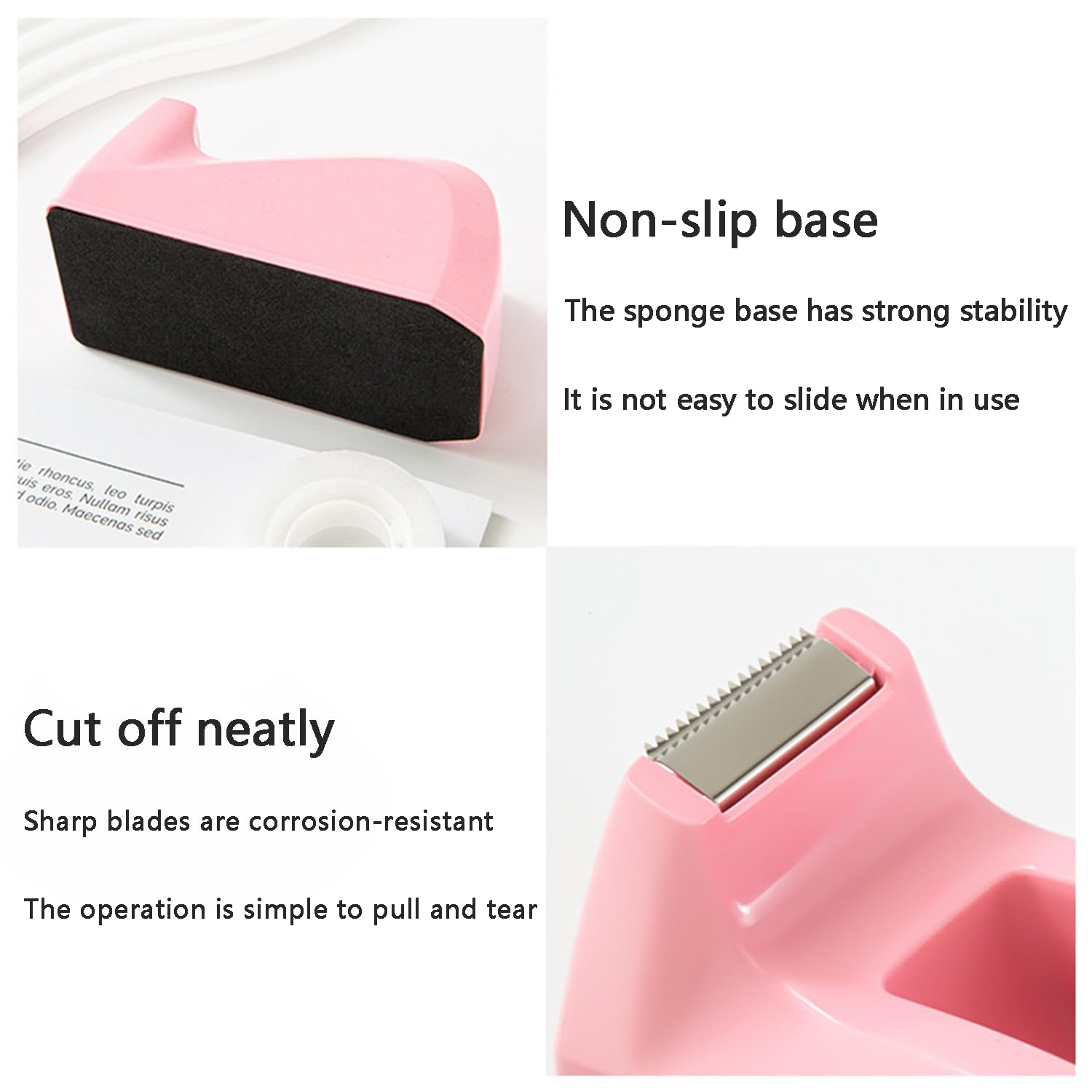Heavy Duty Purple Desktop Tape Dispenser with Non-Skid Weighted Base - Ideal for Office, Home, School & Business Use - Perfect for Wrapping Gifts, Sealing Packages & Organizing Documents