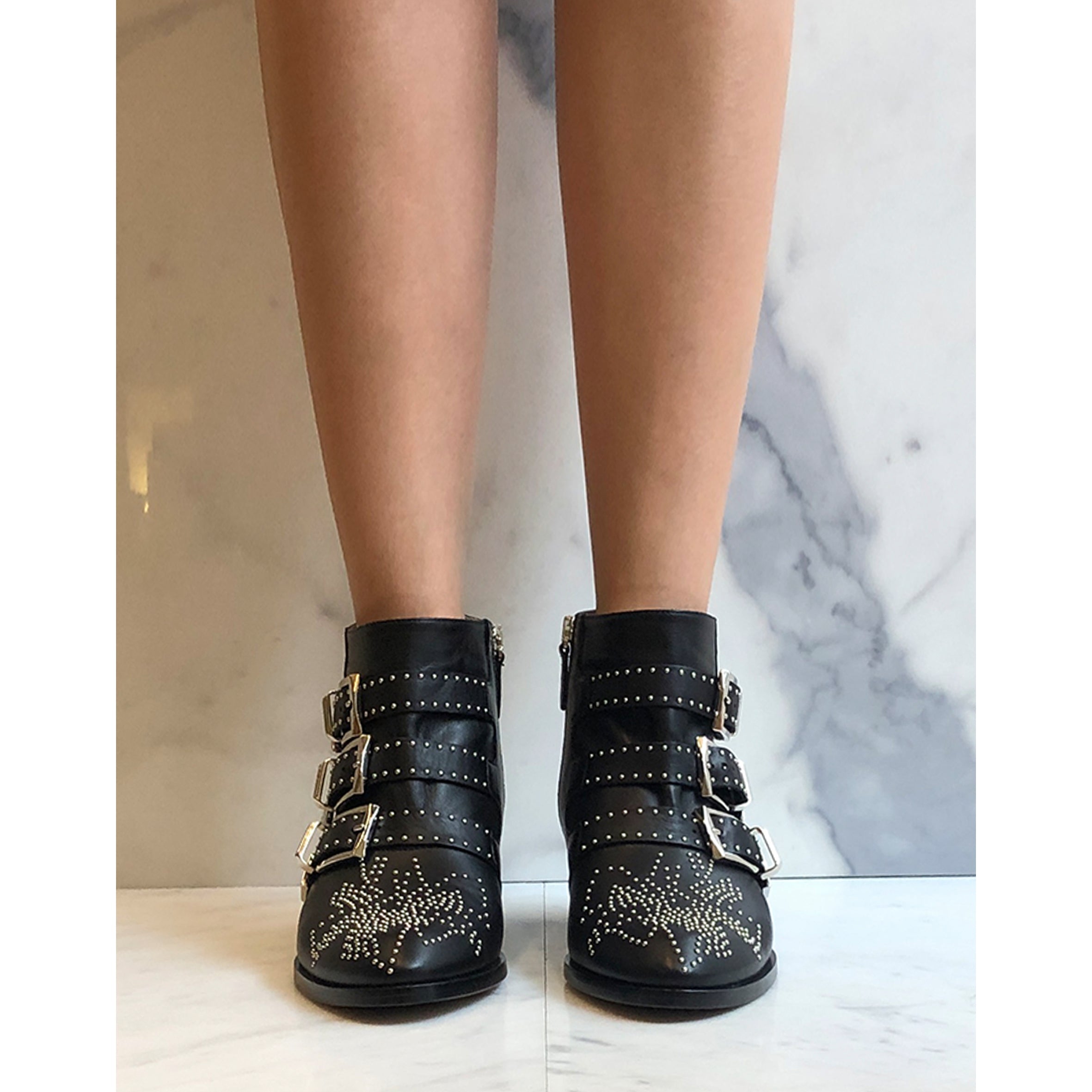 Susanna Women's Low Boots in Black & Silver - Stylish Ankle Boots for Casual Wear, Office & Night Out