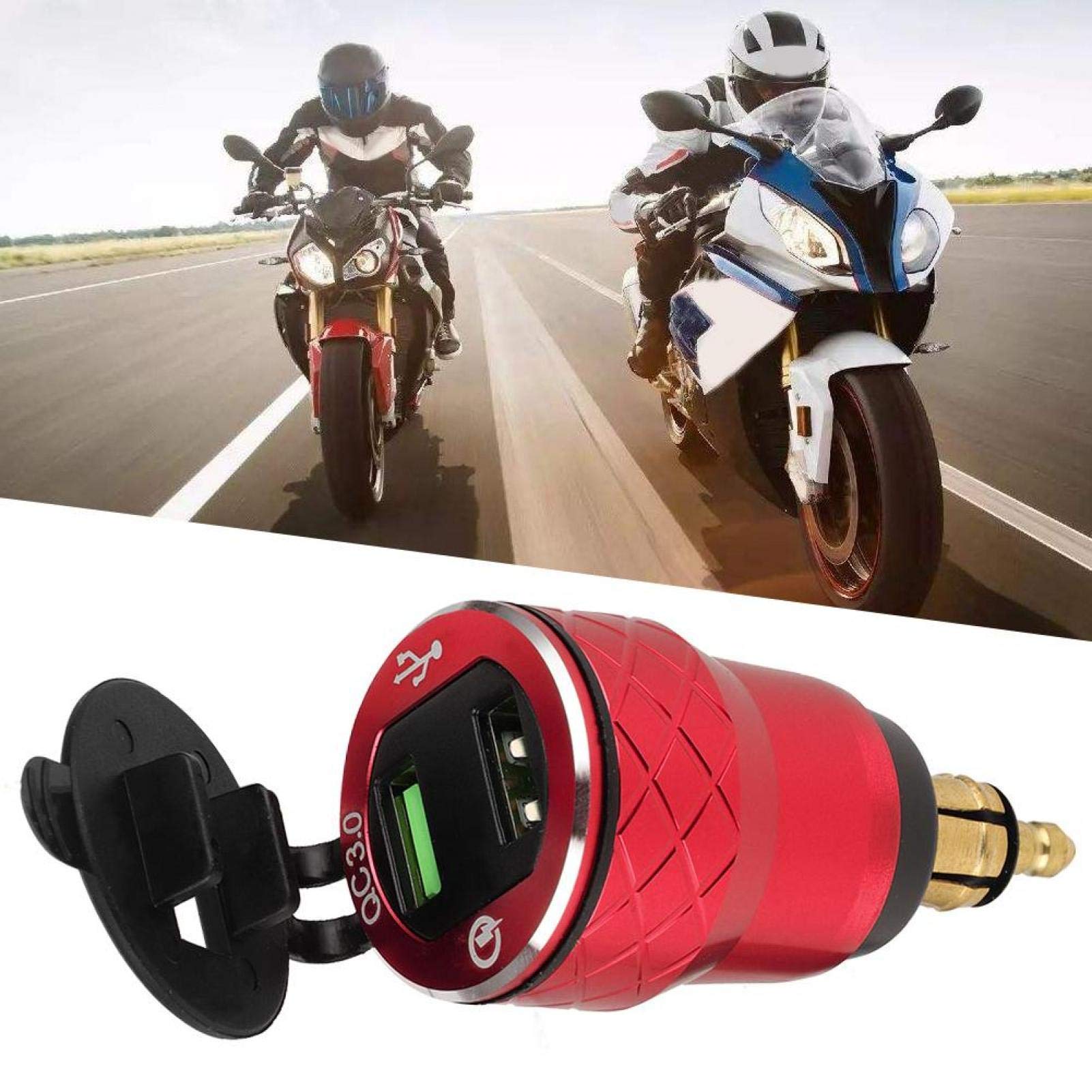 12V-24V LED USB Power Charger for Motorcycle & Car - Fast Charging with LED Display, EU Plug | Perfect for Road Trips, Commuting & Travel Accessories