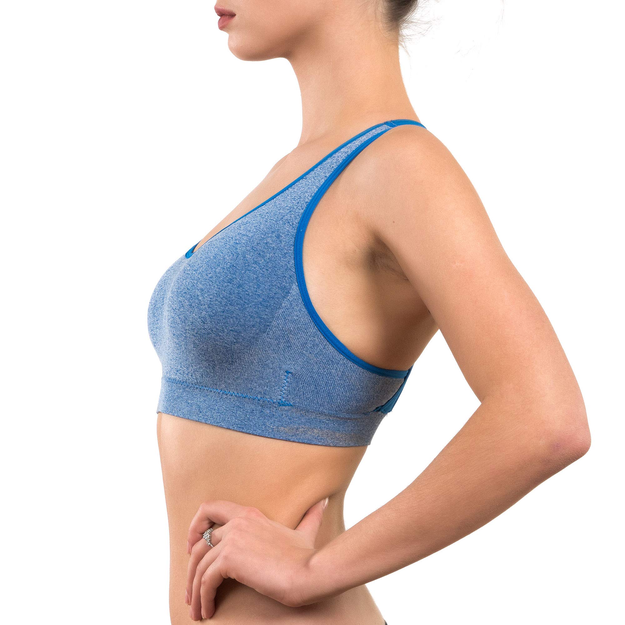 Alyce Ives Women's Wireless Sports Bra 4-Pack - Padded Workout Bras for Gym, Running & Yoga | Comfortable & Supportive Activewear for Fitness & Exercise