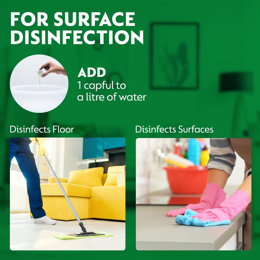 Dettol Antiseptic Disinfectant Liquid - 550ml Bottle for Home, Kitchen & Bathroom Cleaning | Kills 99.9% Germs & Bacteria | Safe for Skin & Surfaces