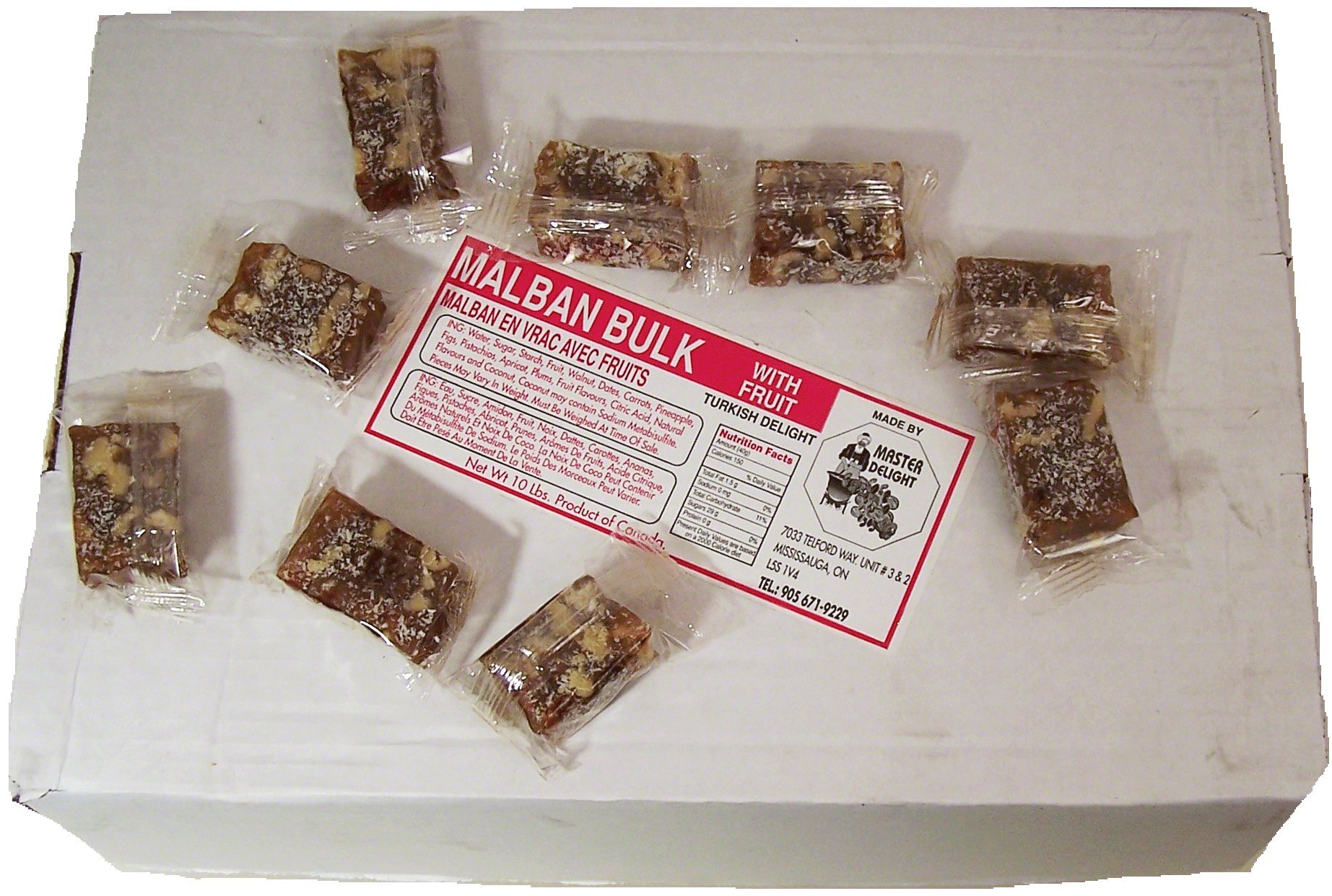 Premium Turkish Delight with Assorted Fruits - Individually Wrapped Bulk Candy (10 lb Box) - Perfect for Parties, Gifts & Dessert Platters