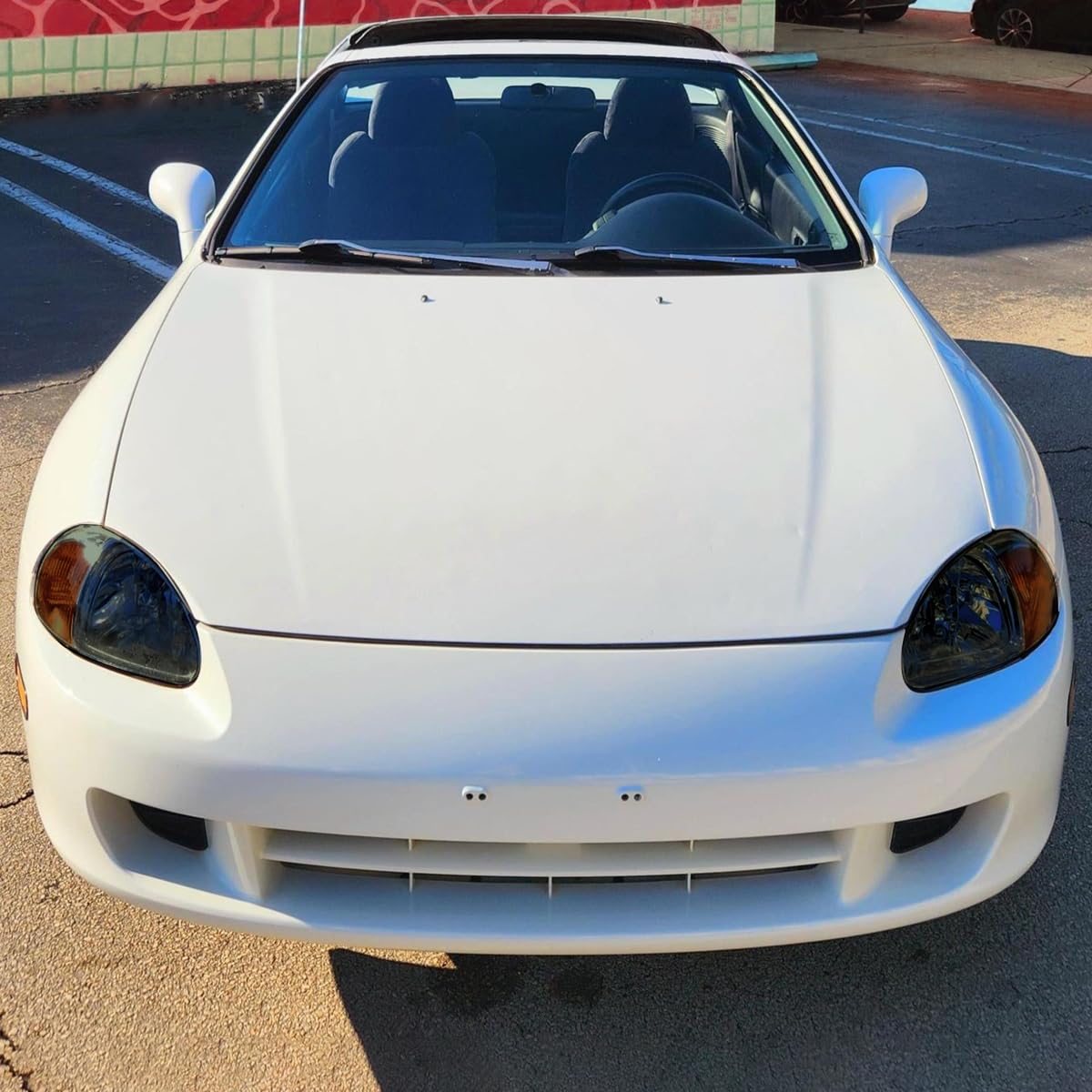 93-97 Honda Del Sol Smoke Headlights Pair - Left & Right Replacement Lamps for Enhanced Night Visibility & Style | Perfect for Upgrades, Restorations & Custom Builds
