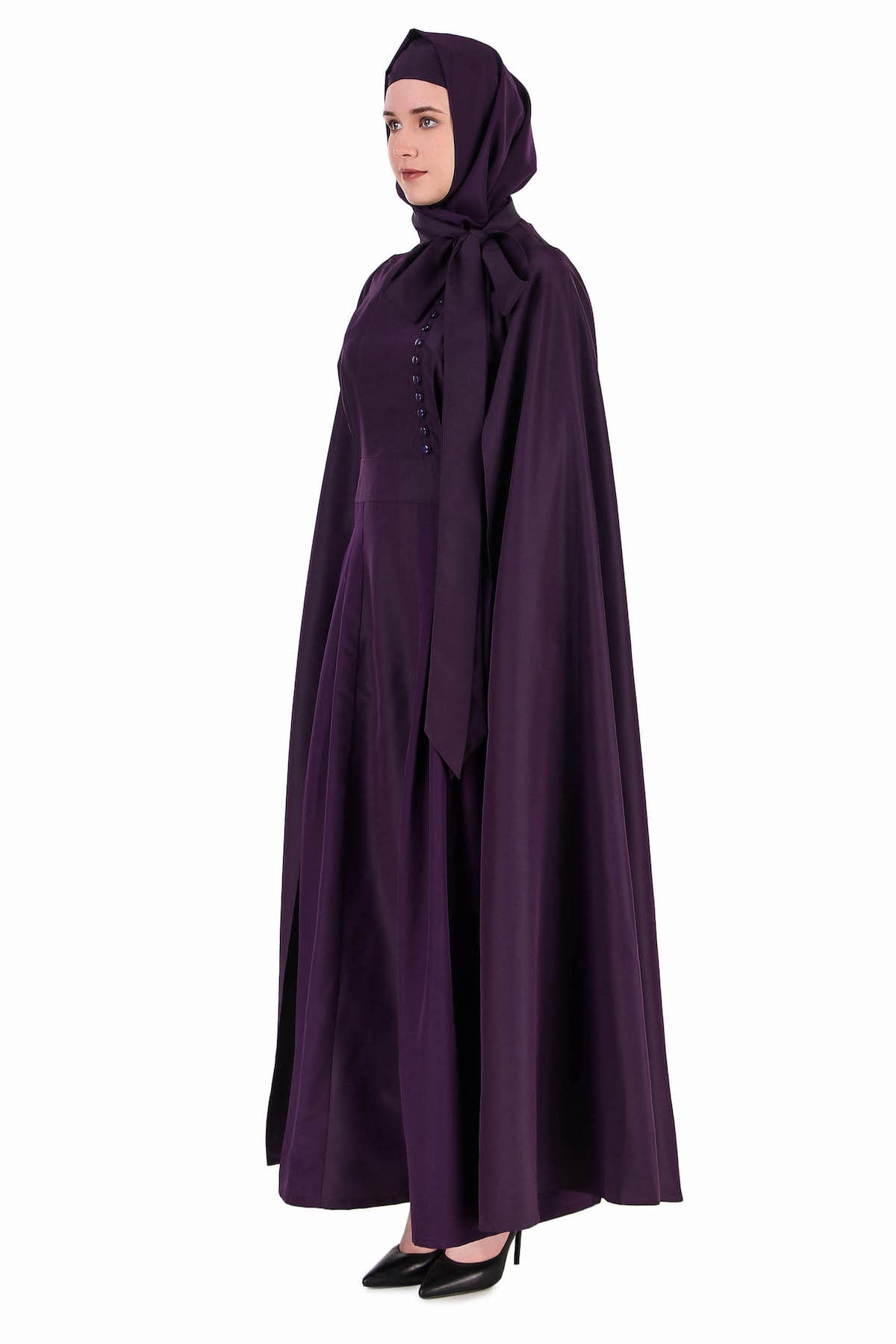 Elegant Royal Look Designer Abaya with Hanging Sleeves - Modest Islamic Dress for Women | Perfect for Prayer, Special Occasions & Everyday Wear