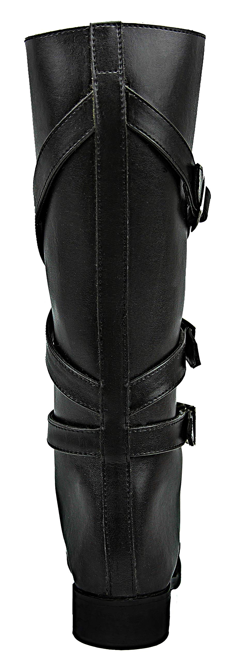Men's Motorcycle Riding Leather Knee High Boots - Stylish Black Tall Biker Boots for Harley Davidson & Cruiser Riders - Perfect for Motorcycle Tours, Riding Clubs & Outdoor Adventures