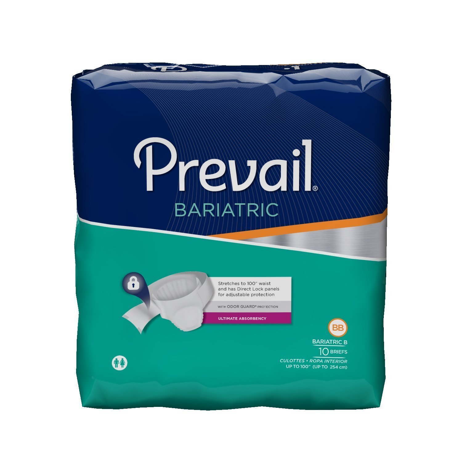 Prevail Adult Incontinence Briefs - Disposable Tab Closure Underwear, 3X-Large Size, Heavy Absorbency for Maximum Protection | Ideal for Overnight Use, Post-Surgery Care & Active Seniors