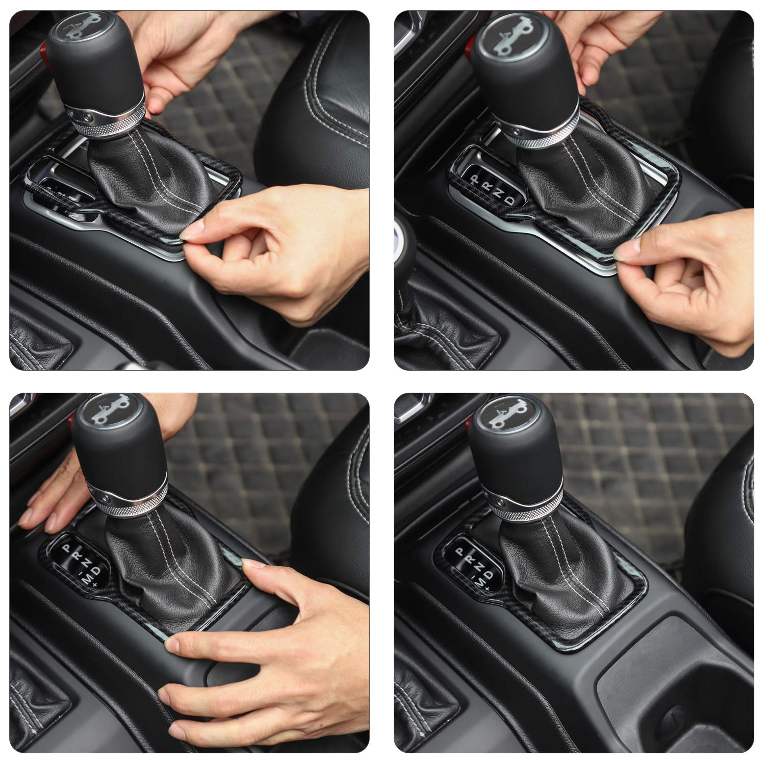 Carbon Fiber Interior Trim Kit for Jeep Wrangler JL/JLU & Gladiator JT (2018-2023) - 7-Piece Set with 8.4
