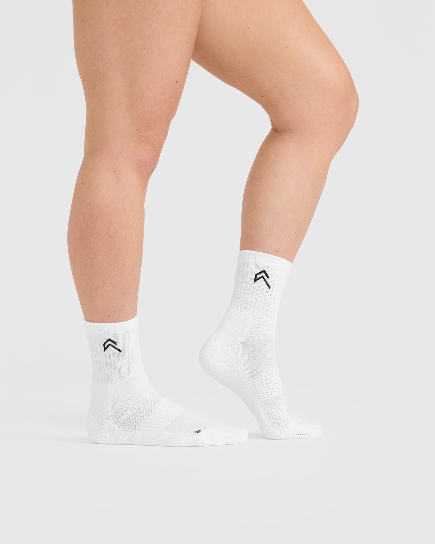 5-Pack Mid Crew Socks for Men & Women - Breathable Cotton White Athletic Socks for Running, Gym & Everyday Wear