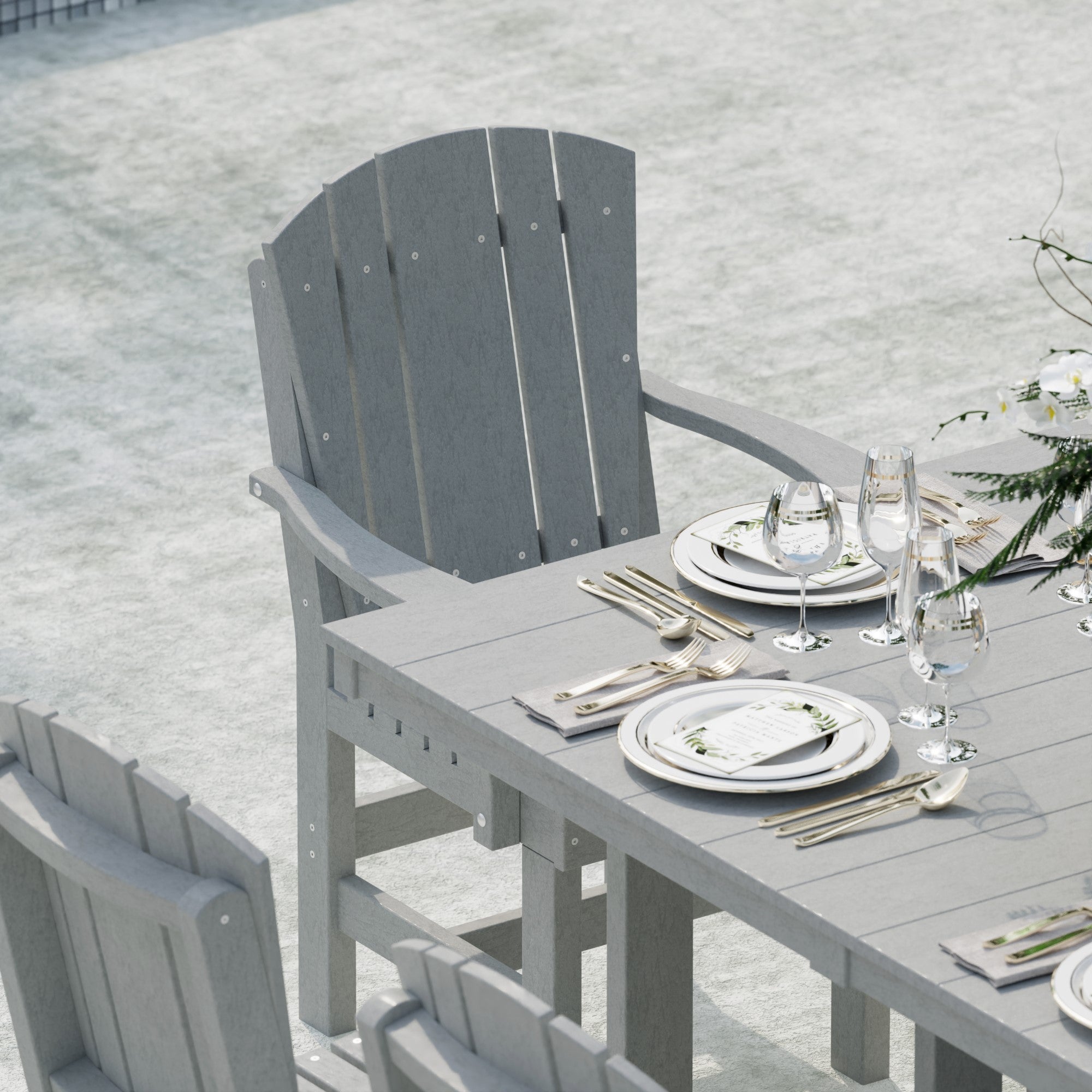 Heritage 7-Piece 44x72 Inch Dining Table Set with Chairs - Perfect for Family Gatherings, Dinner Parties & Outdoor Entertaining