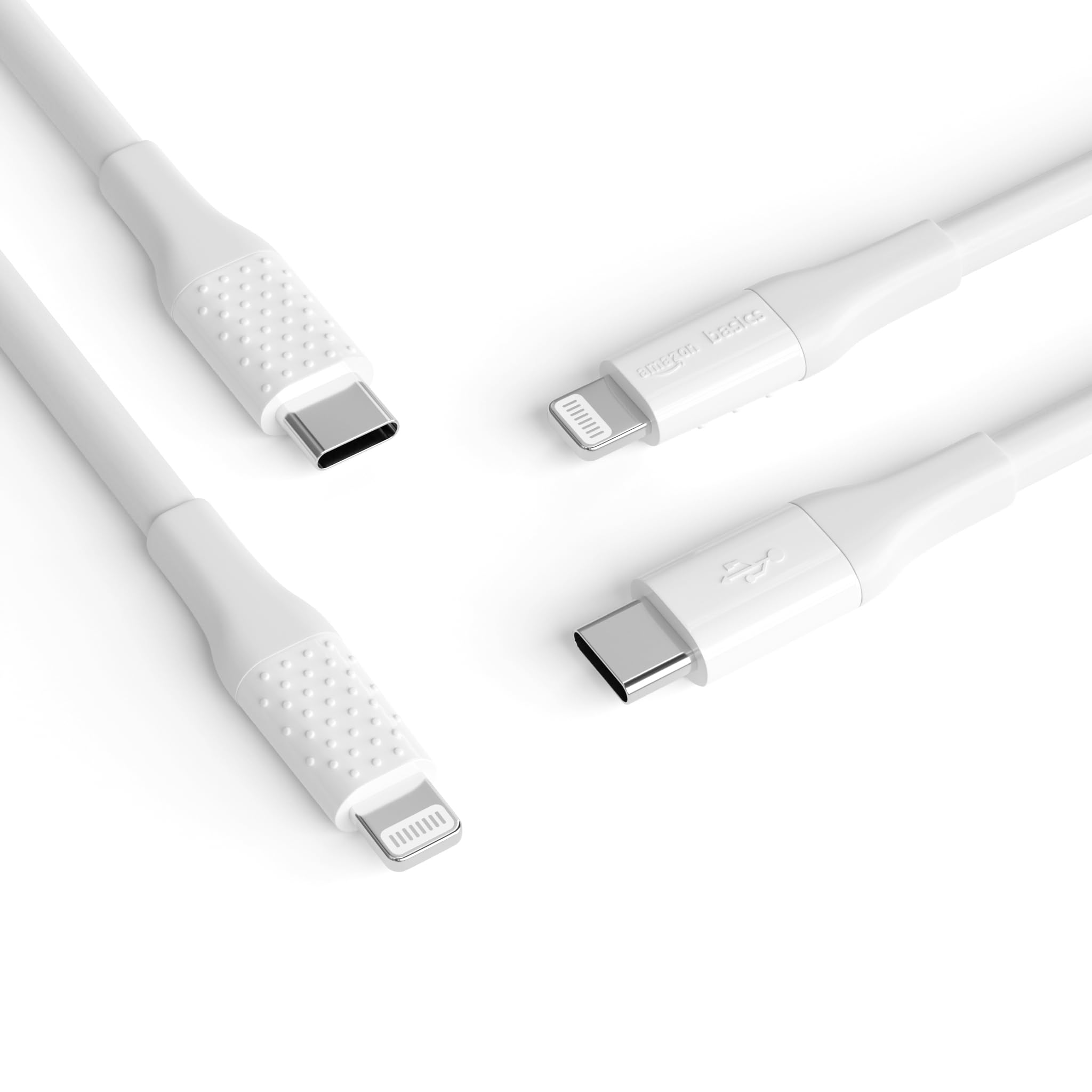 Amazon Basics MFi Certified USB-C to Lightning Cable - 10ft Fast Charging Cable for iPhone, iPad - White | Compatible with iPhone 15/14/13/12/11/X/8 & More | Perfect for Home, Office & Travel Charging