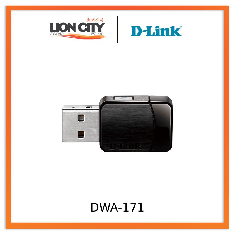 D-Link DWA-171 AC600 Dual-Band Wi-Fi USB Adapter with MU-MIMO Technology - High-Speed Wireless Internet for Laptops & PCs - Perfect for Gaming, Streaming & Home Office Use