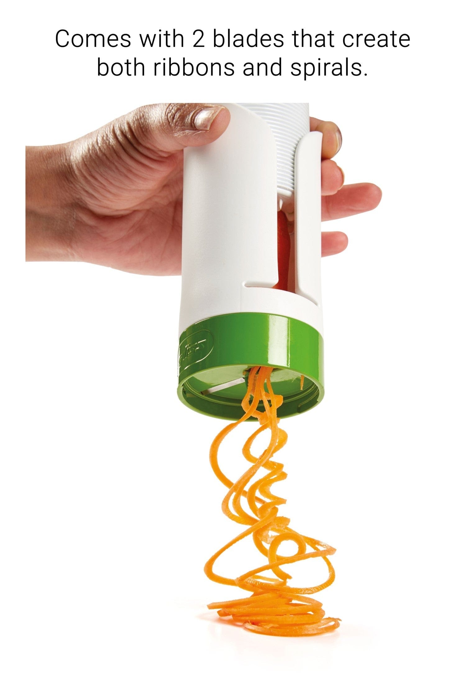 Dual Action Spiralizer - Vegetable & Fruit Spiral Slicer for Healthy Noodles, Zoodles & Salads - Perfect for Low-Carb, Keto & Vegan Diets - Kitchen Gadget for Meal Prep & Healthy Eating