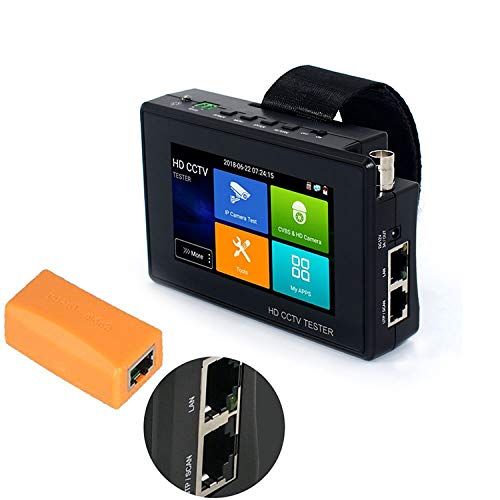4 Inch Touch Screen H.265 4K IP Camera Tester - Portable CCTV CVBS Analog Tester with Built-in WiFi, POE, 8GB TF Card, HDMI Output & RJ45 TDR - Ideal for Security Camera Installation & Maintenance (Wrist-Mounted IPC Tester)