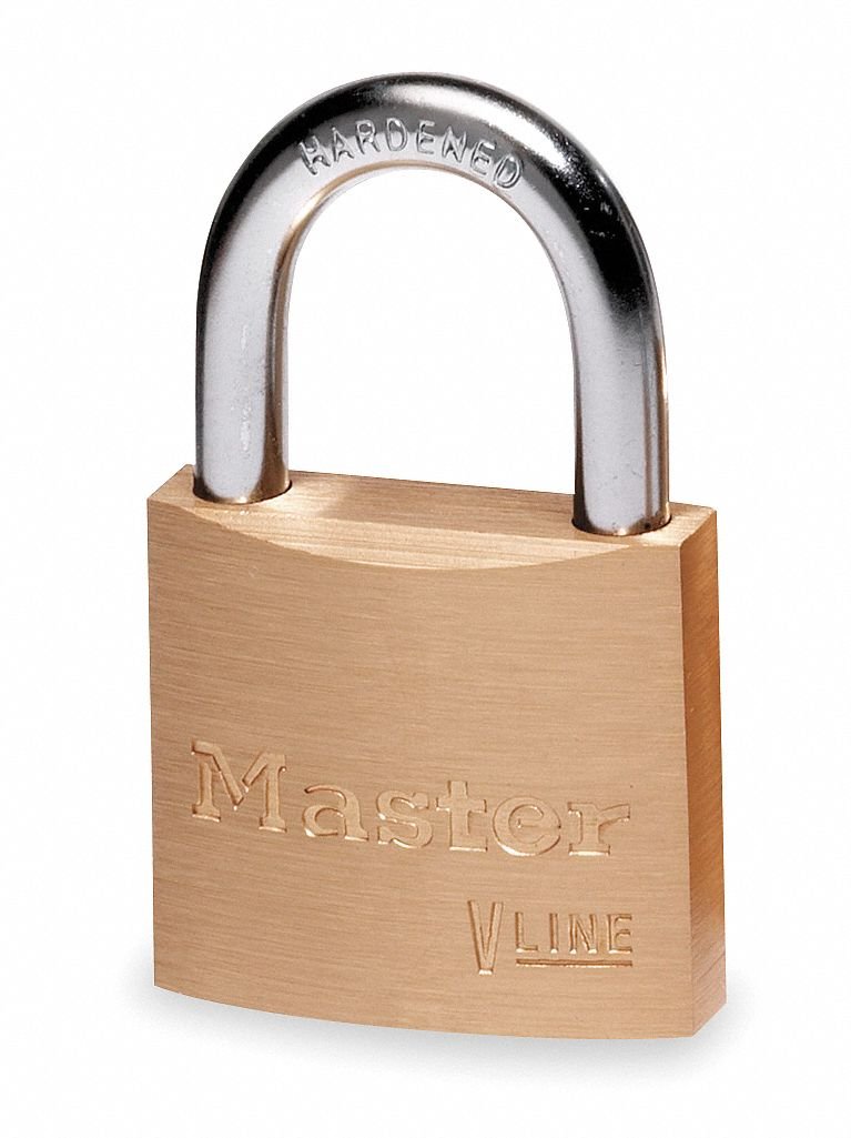 Master Lock 4140KA 4-Pin Tumbler Padlock with Keyed Alike Brass Body - Secure Storage Lockers, Toolboxes & Outdoor Gates