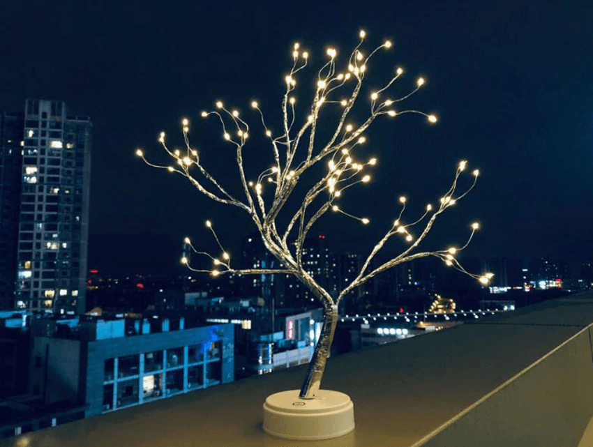 LED Bonsai Spirit Tree - Artificial Decorative Light Up Plant for Home, Office & Zen Garden Decor - Perfect for Meditation Rooms, Gift Giving & Feng Shui