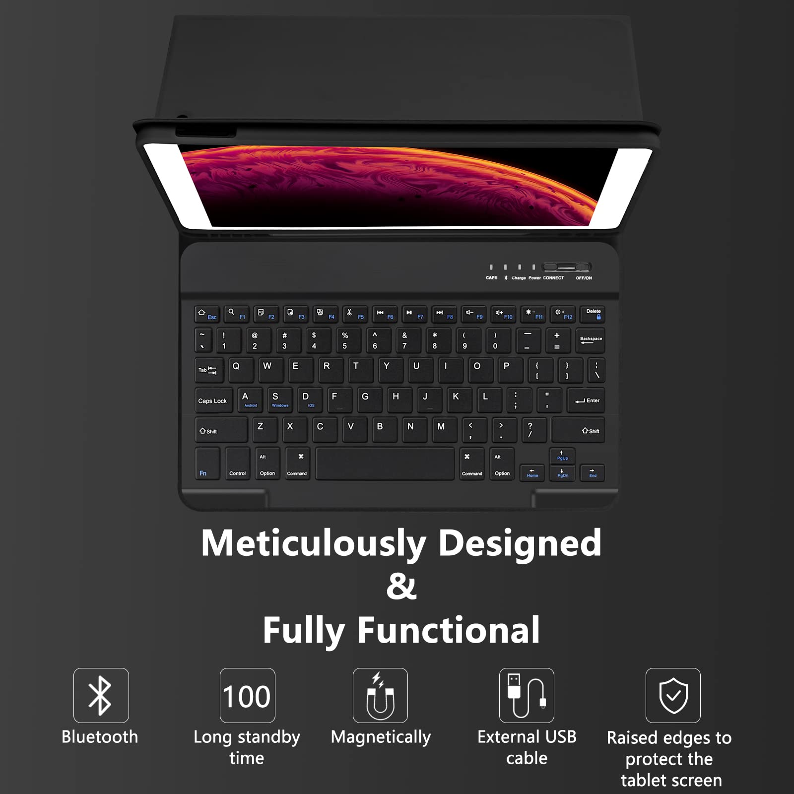 Bluetooth Keyboard Case for iPad 10.2