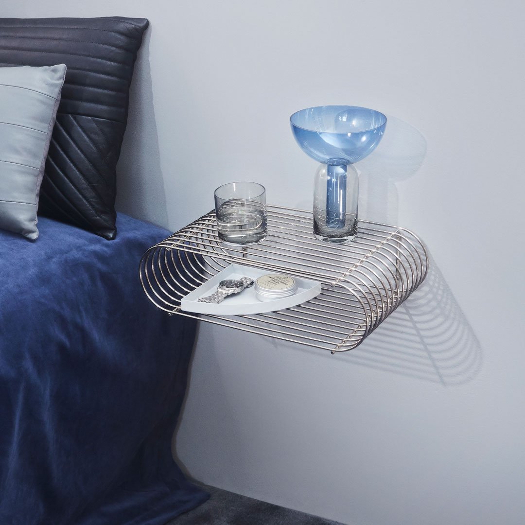 Curved Wall Shelf - Modern Floating Shelves for Living Room, Bedroom, Bathroom - Stylish Storage & Display Solution for Home Decor