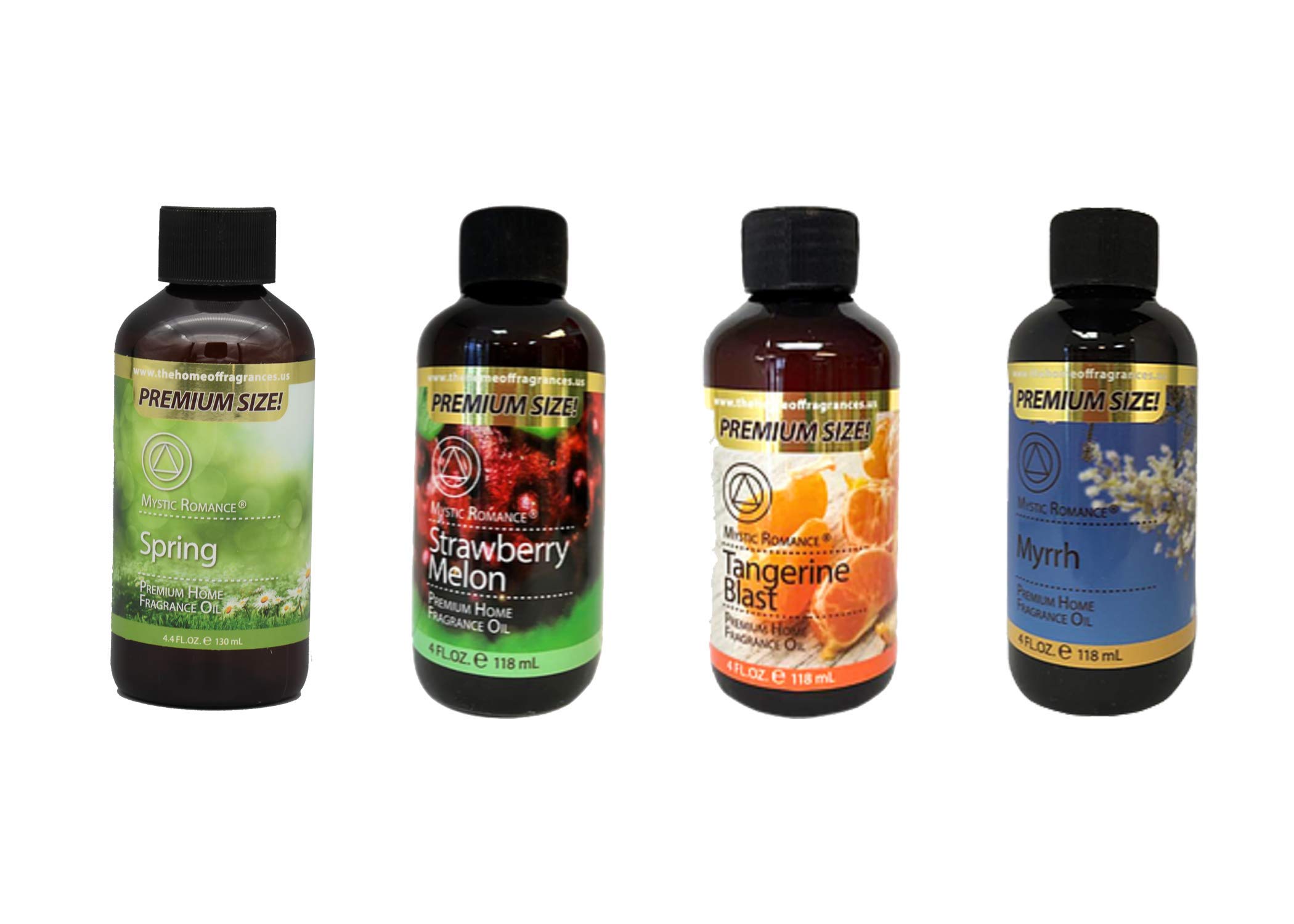 4 Pack 4oz Fragrance Oils for Home, Diffuser & DIY Crafts - Premium Scented Oils for Aromatherapy & Candle Making