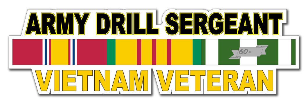 U.S. Army Drill Sergeant Vietnam Veteran Vinyl Window Decal - 3.8