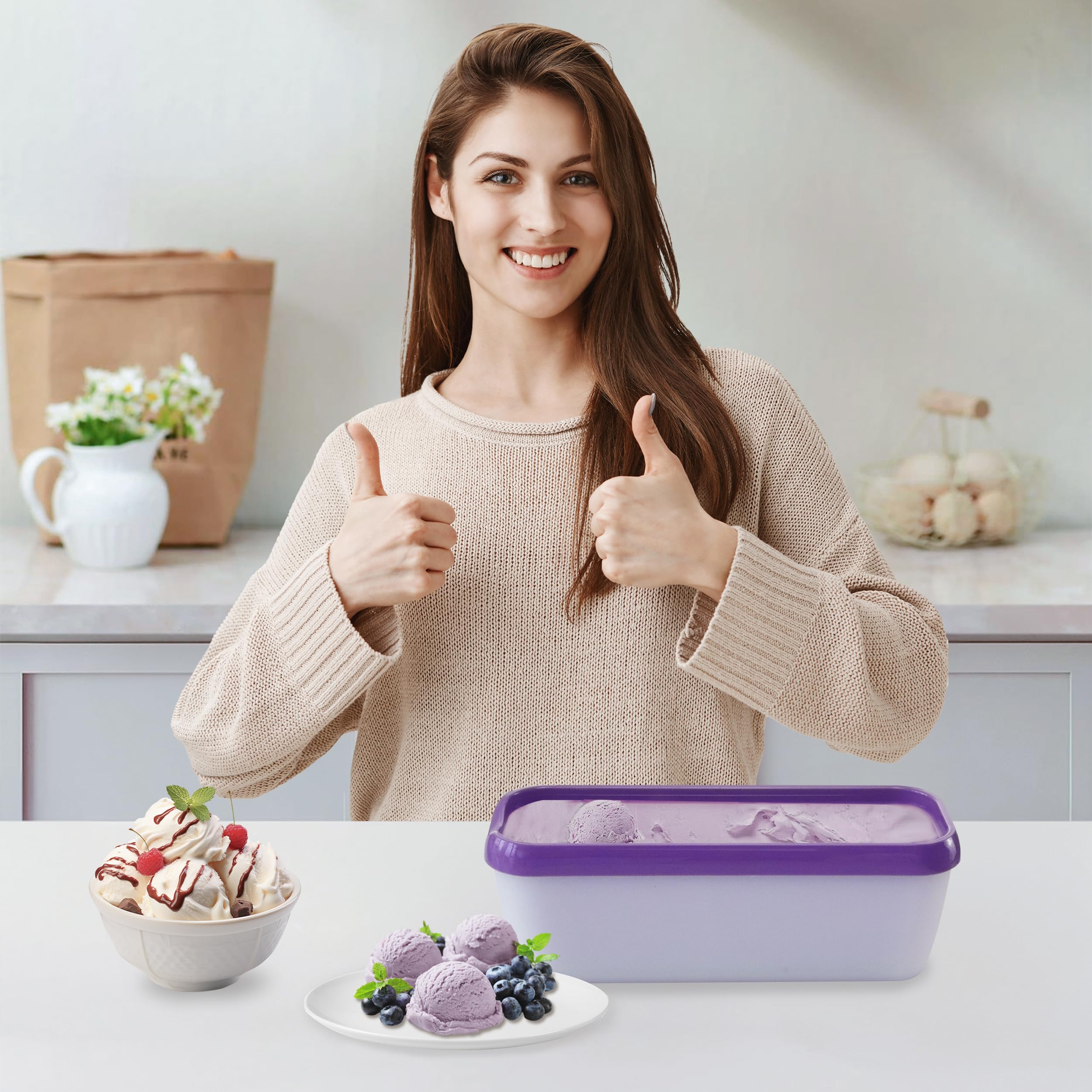 KitchenAid Ice Cream Maker Attachment - 2 Quart Frozen Yogurt, Sorbet & Gelato Maker for KitchenAid 4.5+ Stand Mixers | Homemade Ice Cream Containers & Accessories | Perfect for Summer Desserts, Parties & Family Treats