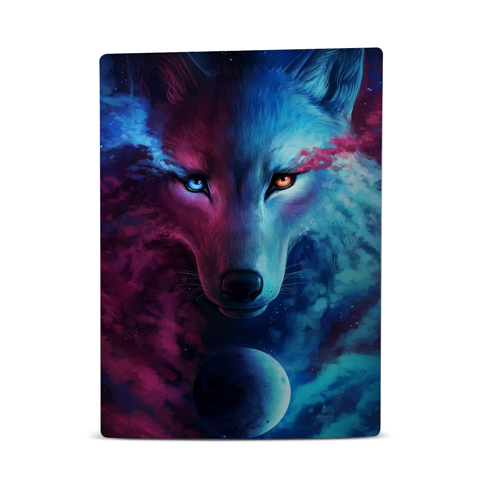 Officially Licensed Jonas 'JoJoesArt' Wolf Galaxy Vinyl Faceplate Sticker for Sony PS5 Disc Edition - Custom Gaming Skin Decal Cover | Perfect for Gamers & Collectors