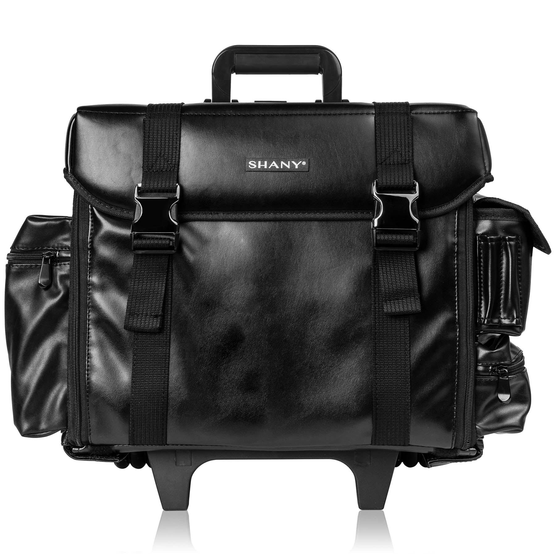 Professional Makeup Artist Rolling Trolley Case - Portable Cosmetic Organizer with Free Mesh Bags for Beauty Tools & Supplies | Perfect for Salon, Bridal, and Mobile Makeup Services
