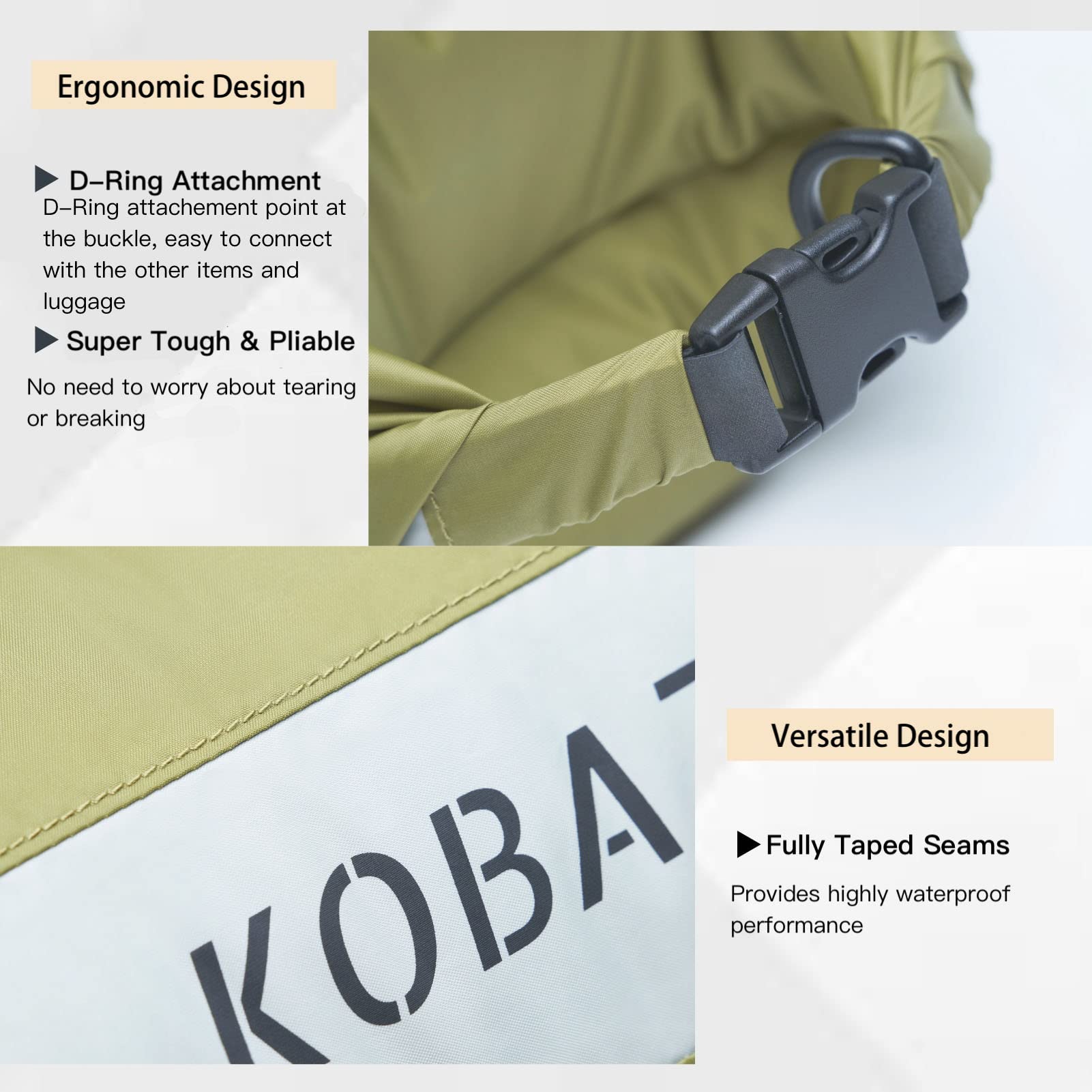 Waterproof Dry Bags 10L 20L 35L - Lightweight Roll Top Dry Sack with Shoulder Strap for Kayaking, Camping, Hiking, Beach, Swimming & Outdoor Activities