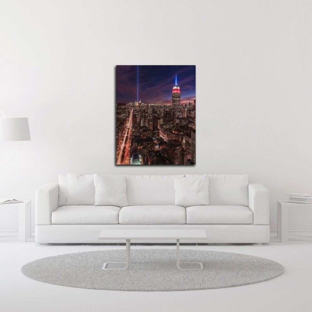 9/11 New York by Bruce Getty - Canvas Wall Art Print Ready to Hang - Perfect for Home Office Decor & Memorial Displays