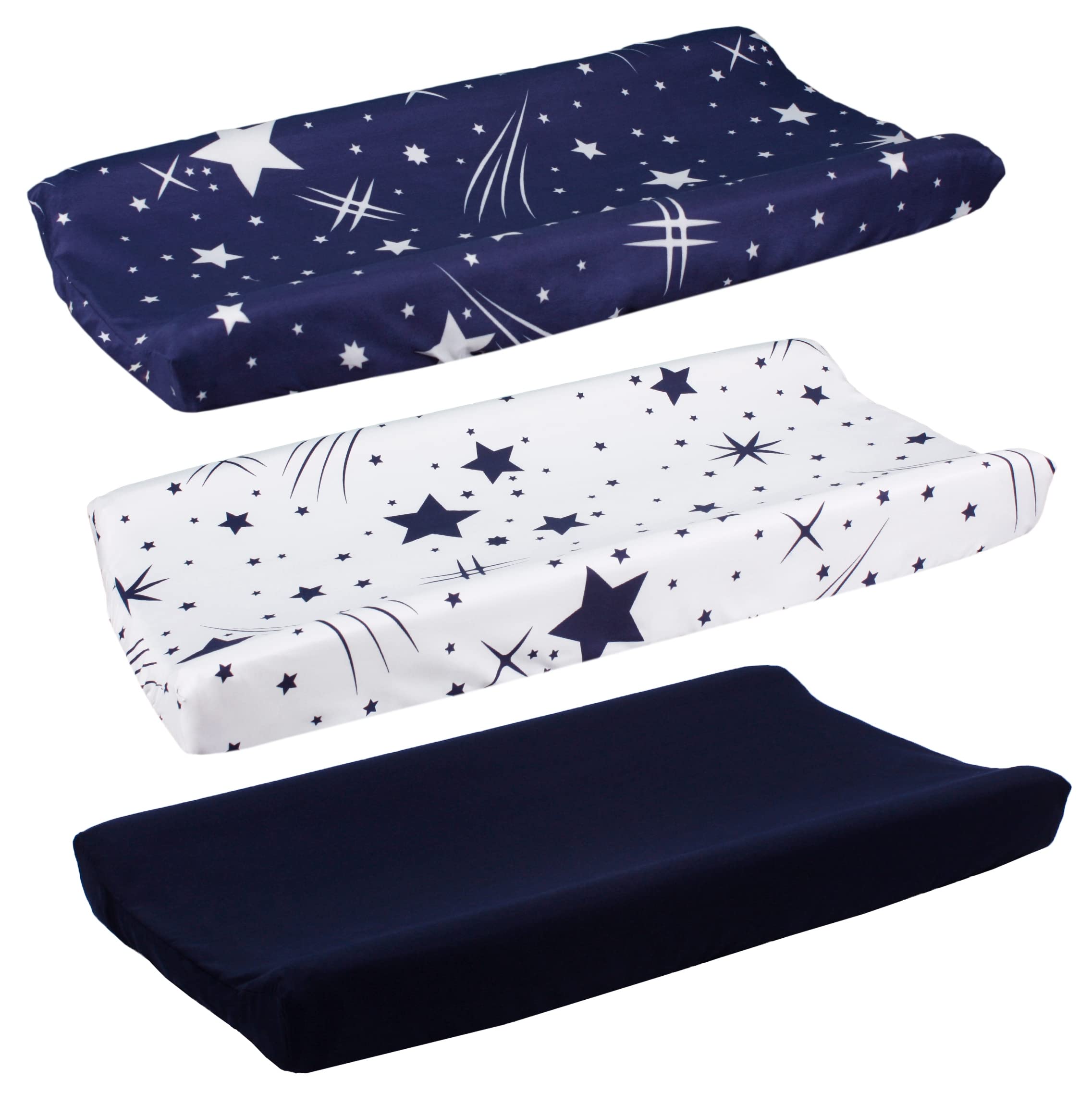 Belsden 3-Pack Soft Microfiber Changing Pad Covers for Baby Boys & Girls - 16