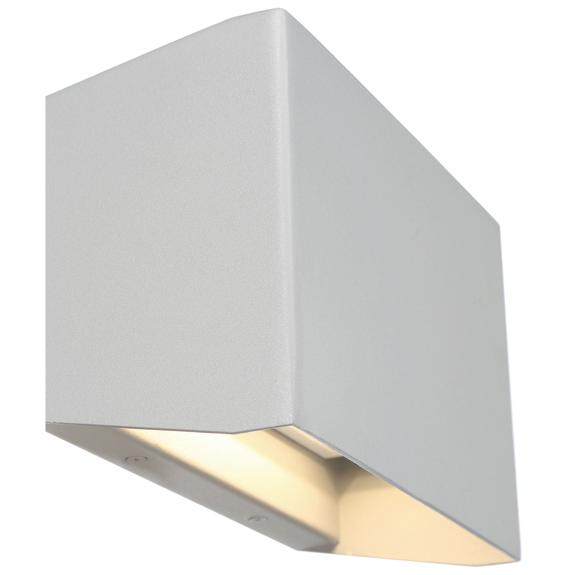 Amora 9 Inch LED Outdoor Wall Sconce Light Fixture - Silver Finish - Weatherproof Exterior Lighting for Porch, Patio, Garden & Garage