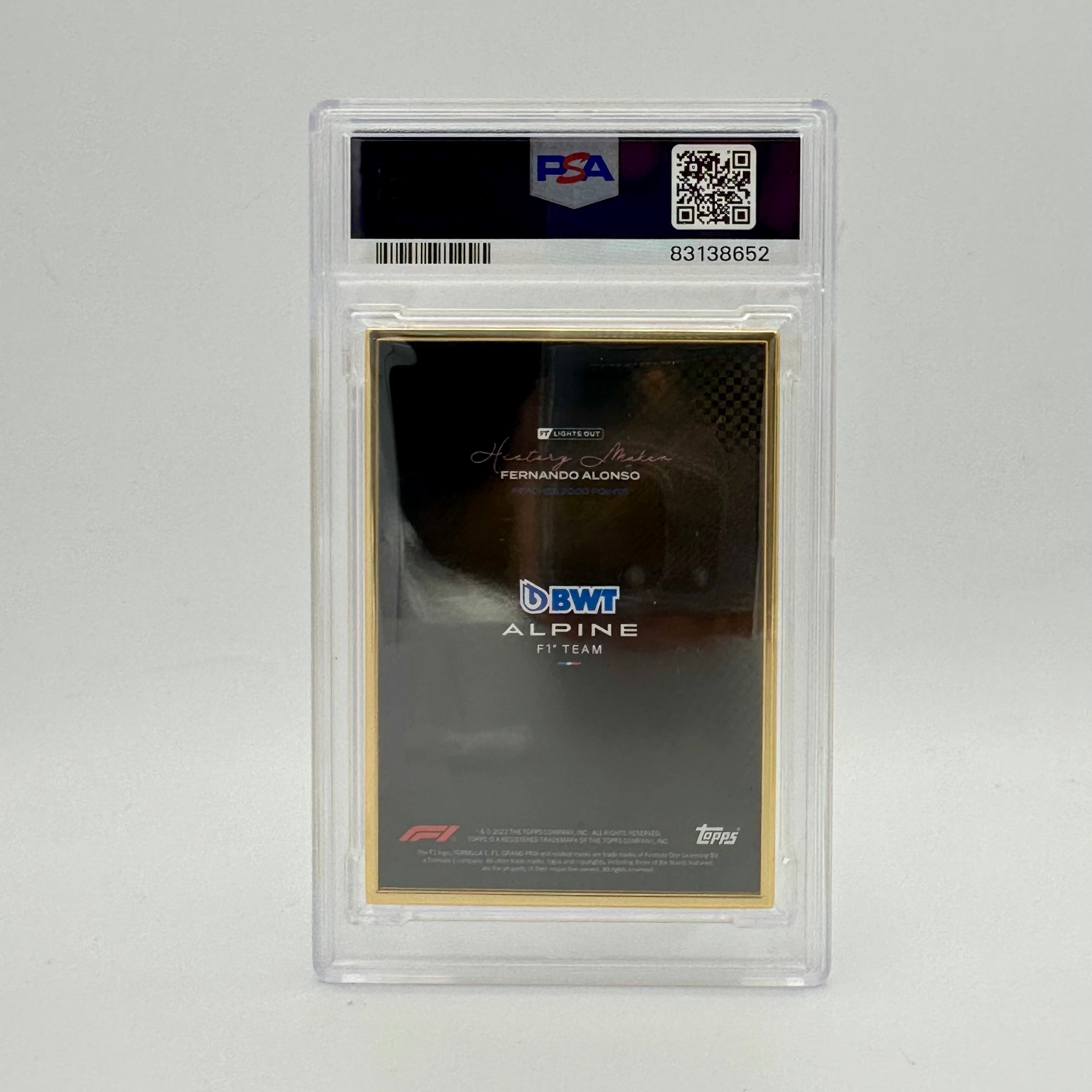 1/1 Gold Frame Alonso Fernando History Maker 2022 Lights Out PSA 6 - Rare Collectible Sports Card for Display & Investment