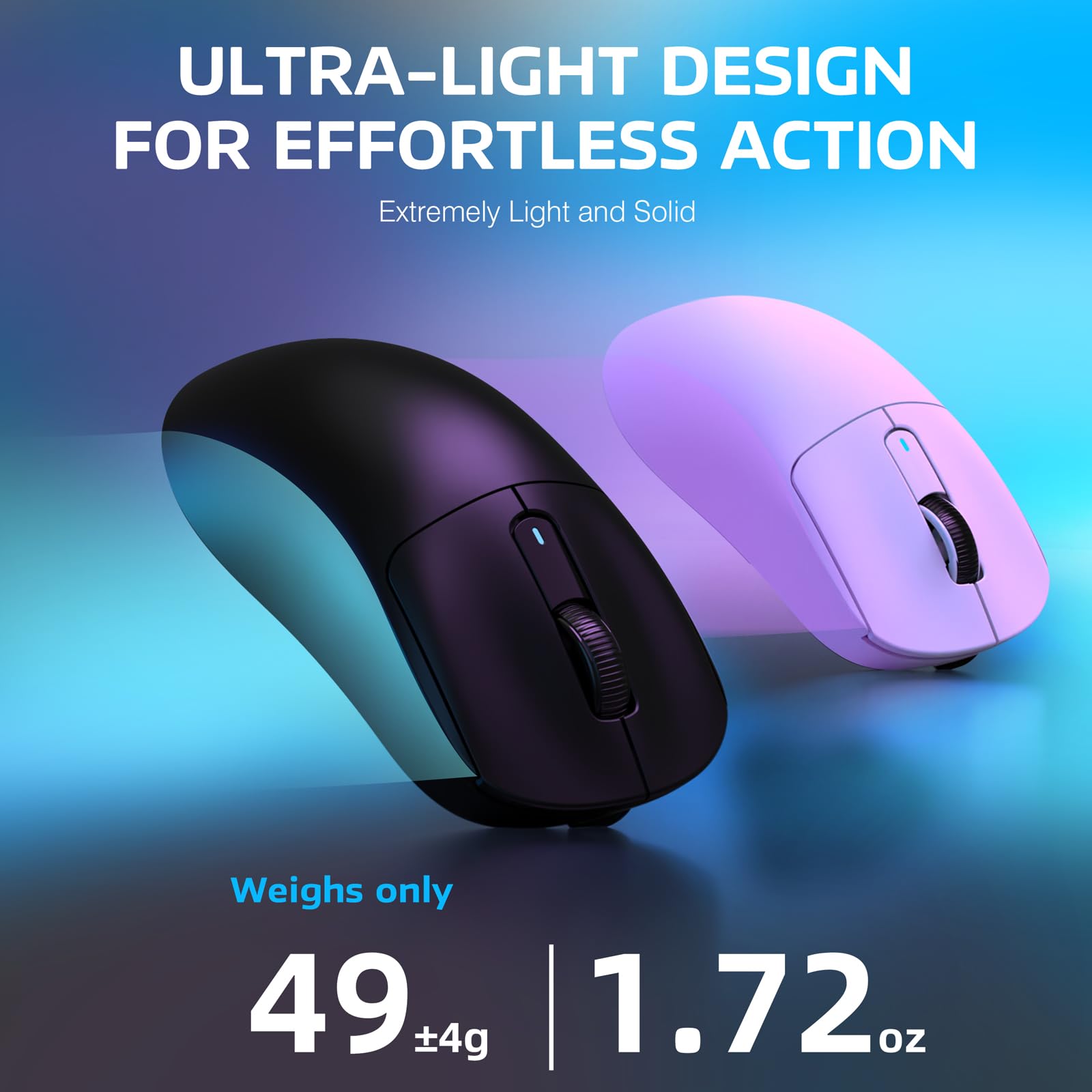 ATTACK SHARK X3 Wireless Gaming Mouse - 49g Ultra Lightweight, Ergonomic Design, PAW3395 Sensor with 26K DPI, 200 Hour Battery Life, Programmable Buttons - Perfect for PC, Laptop, Mac Gaming & Office Work (Black)