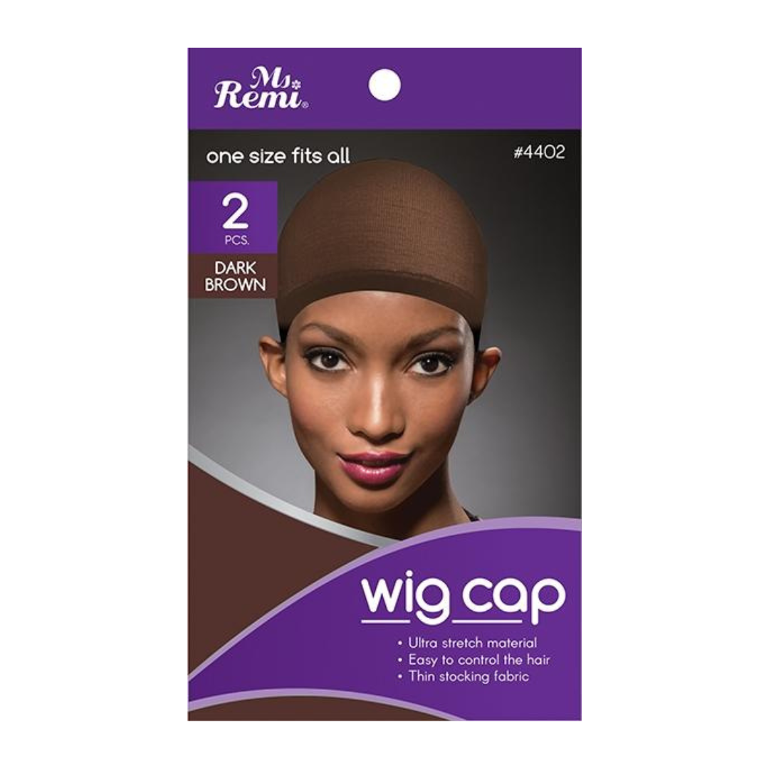 2 Pack Dark Brown Remi Wig Cap #4402 - Natural Hairline & Breathable for Daily Wear, Cosplay & Costumes
