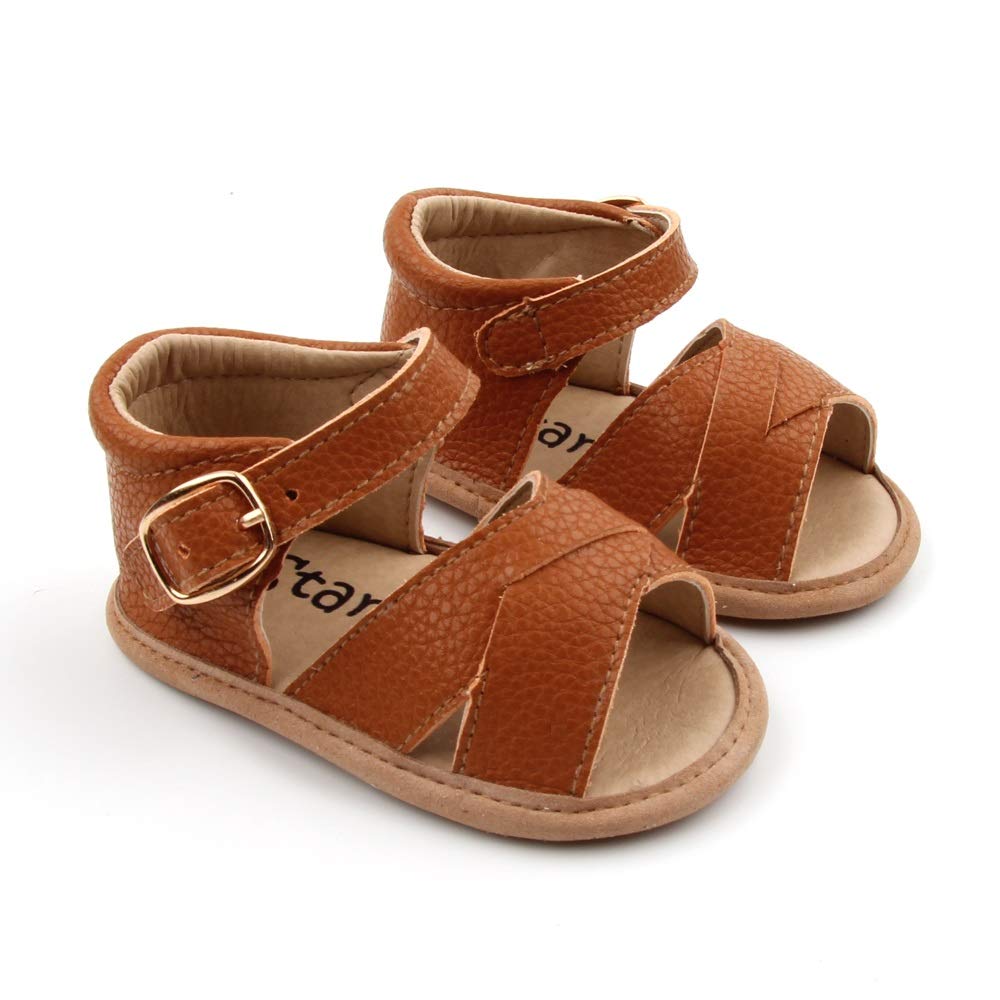 Premium Soft-Sole Leather Baby Sandals for Boys & Girls - Comfortable Toddler Moccasins & Walking Shoes for Infants - Perfect for Summer Outings, Beach Trips, and Everyday Play
