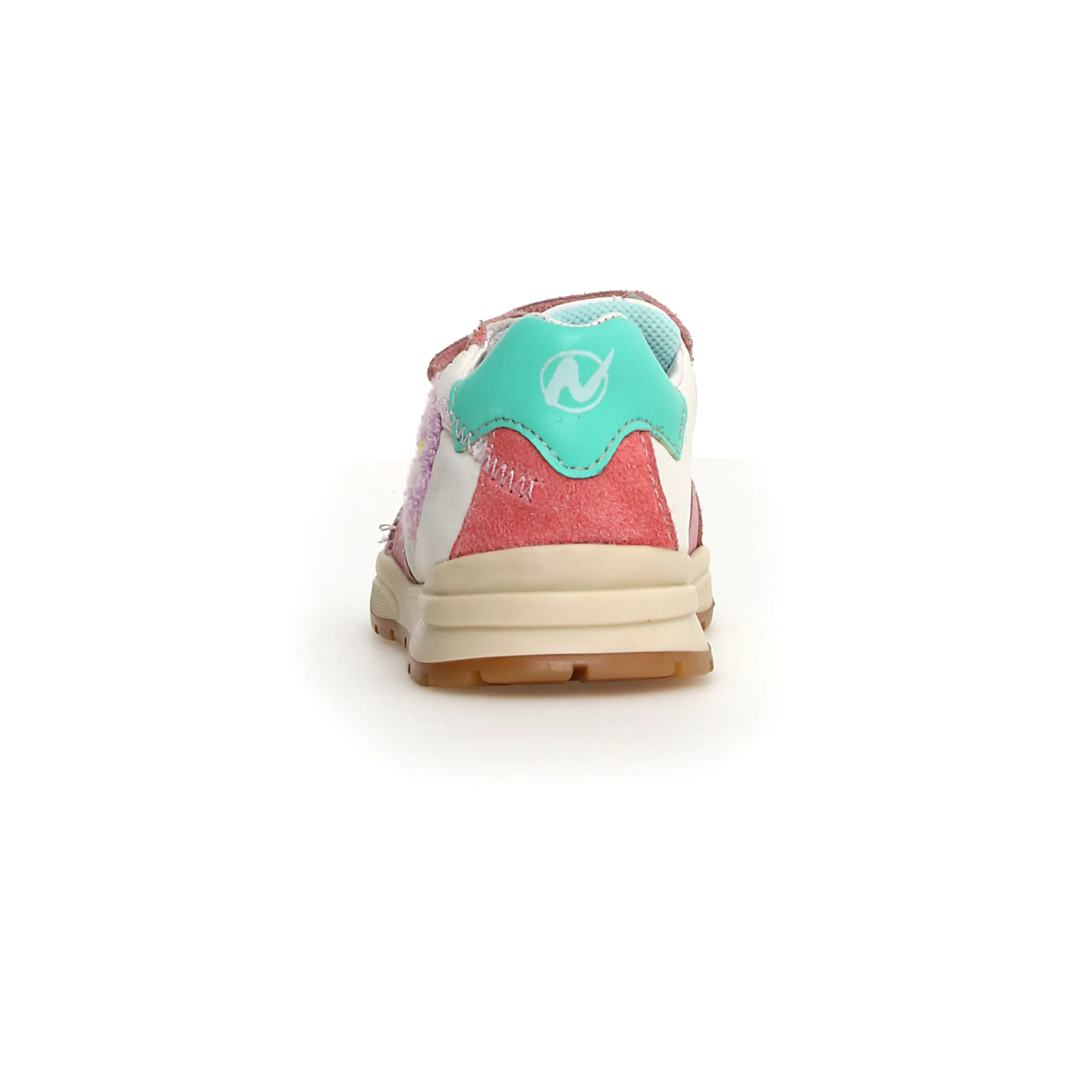 Naturino Quelly 3 VL Sneakers for Girls - Light Pink & Cream Comfortable School Shoes | Perfect for School, Playground & Everyday Wear